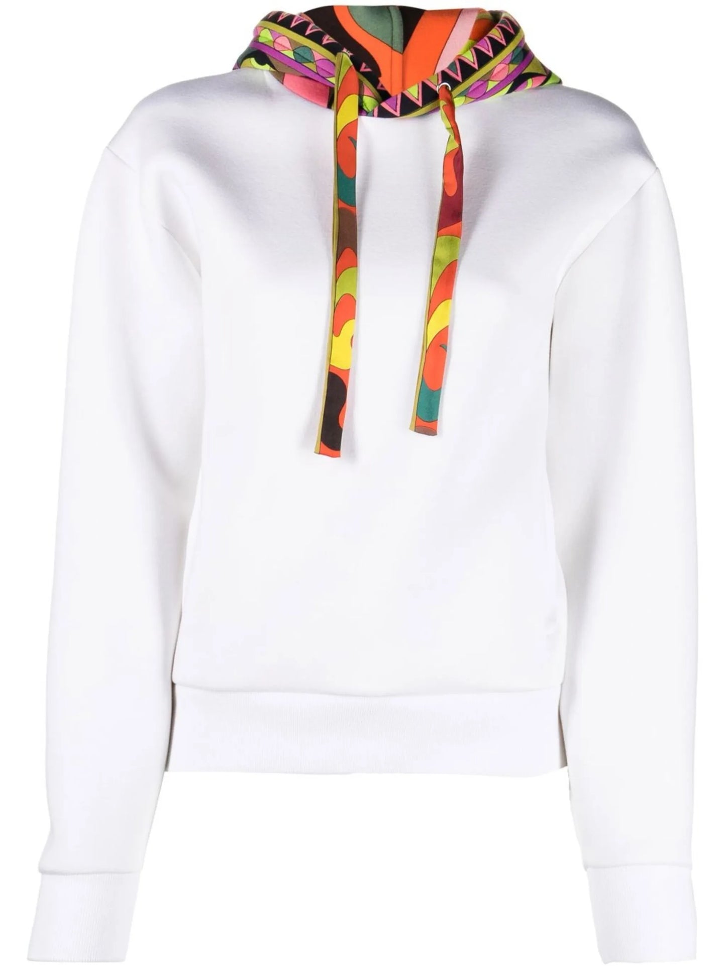 Rombi-print drawstring hoodie