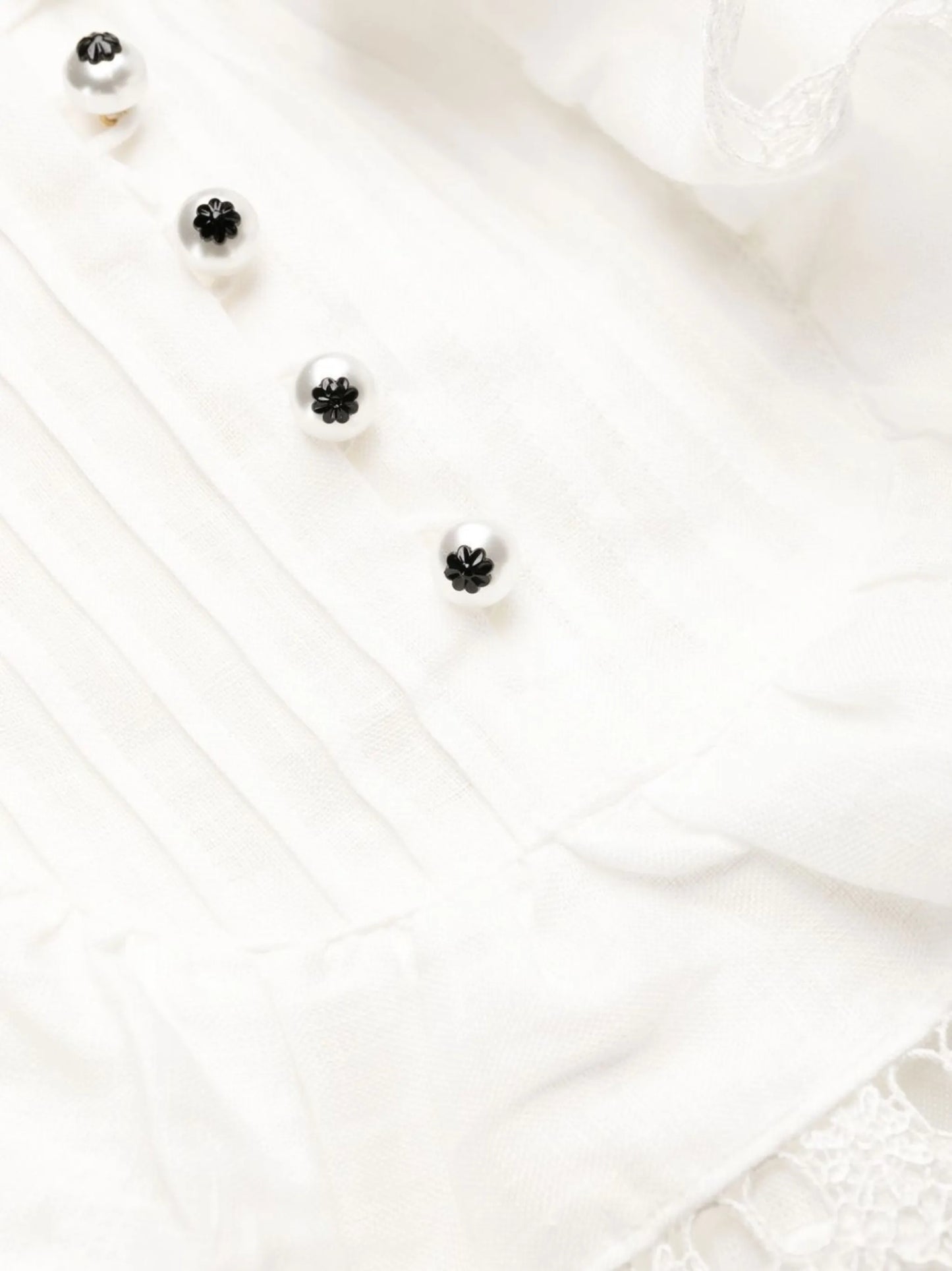 floral-lace long-sleeve shirtdress