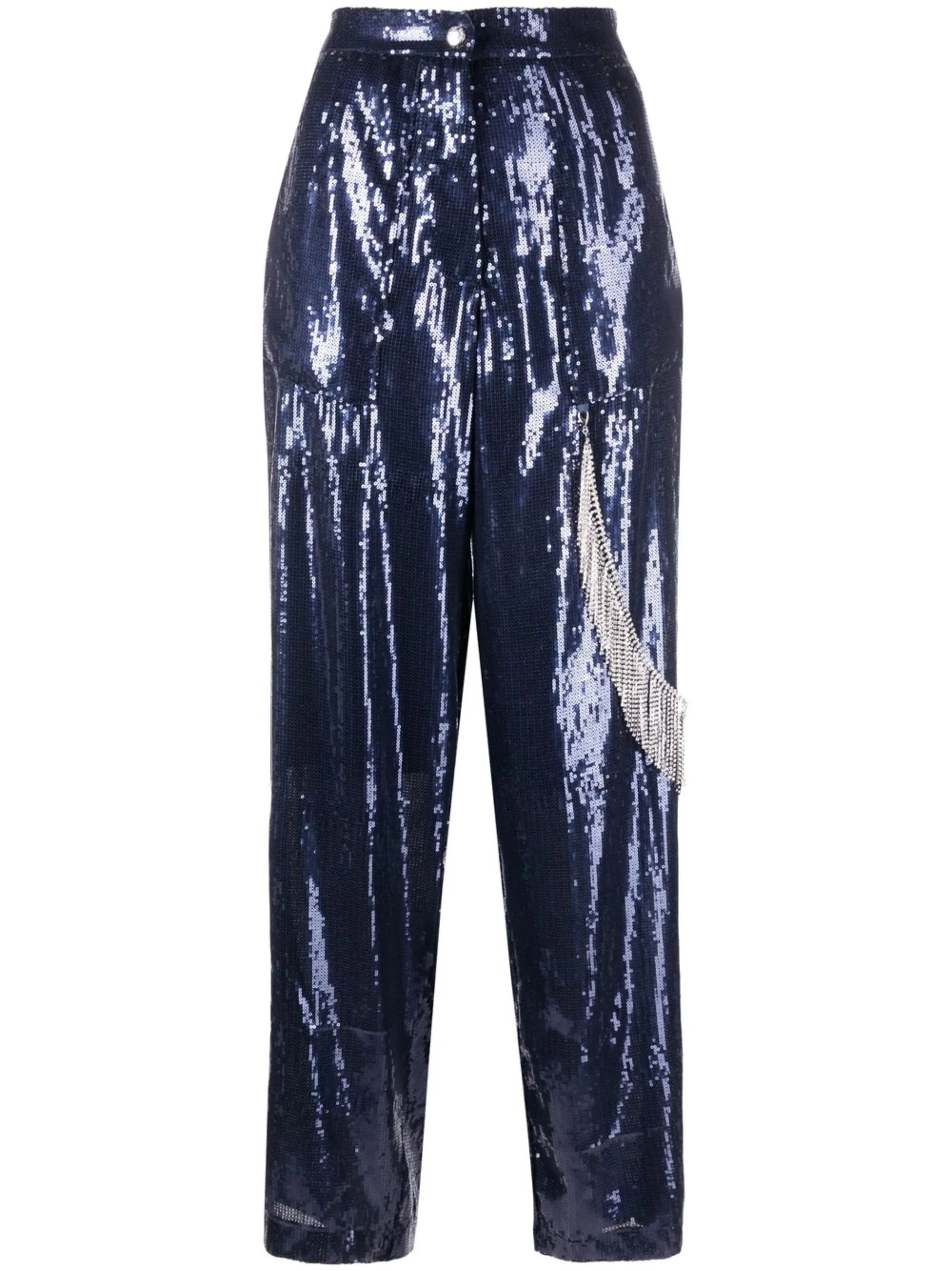 sequin-embellished wide-leg trousers