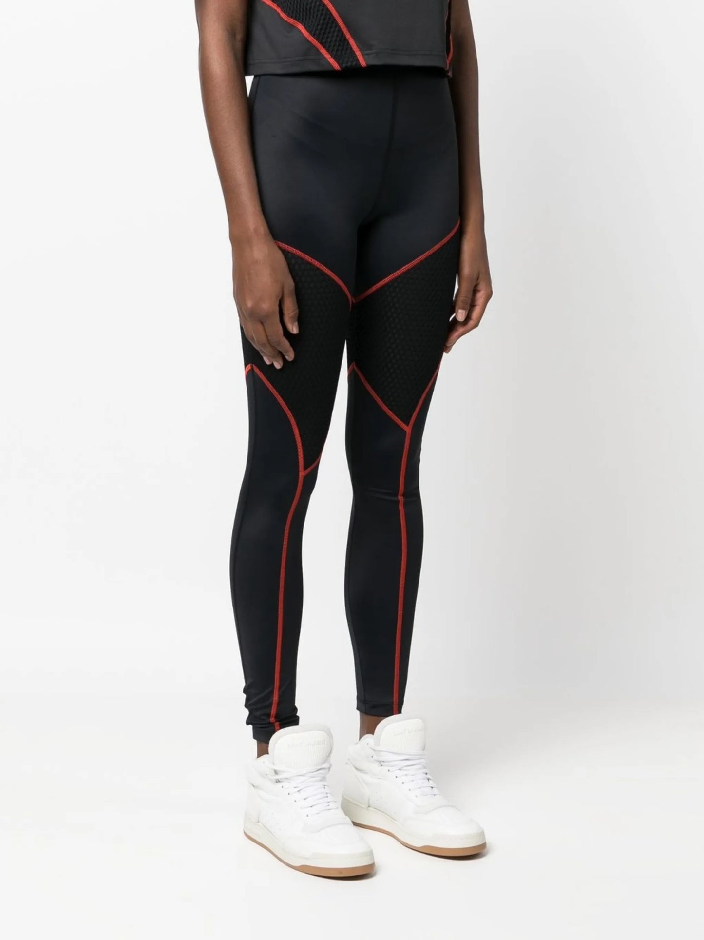 mesh-panelled performance leggings
