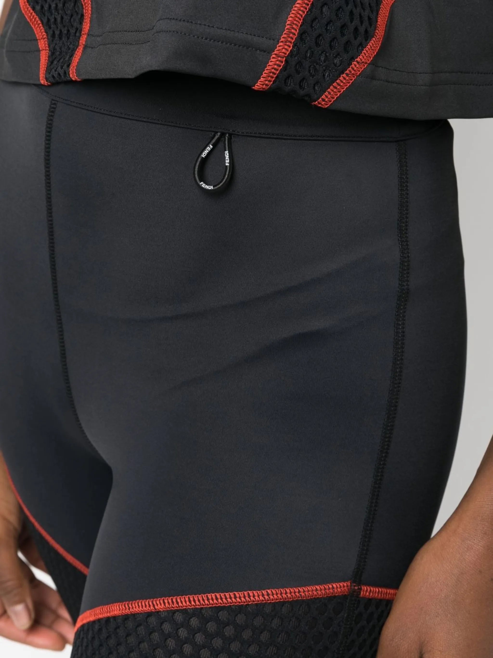 mesh-panelled performance leggings