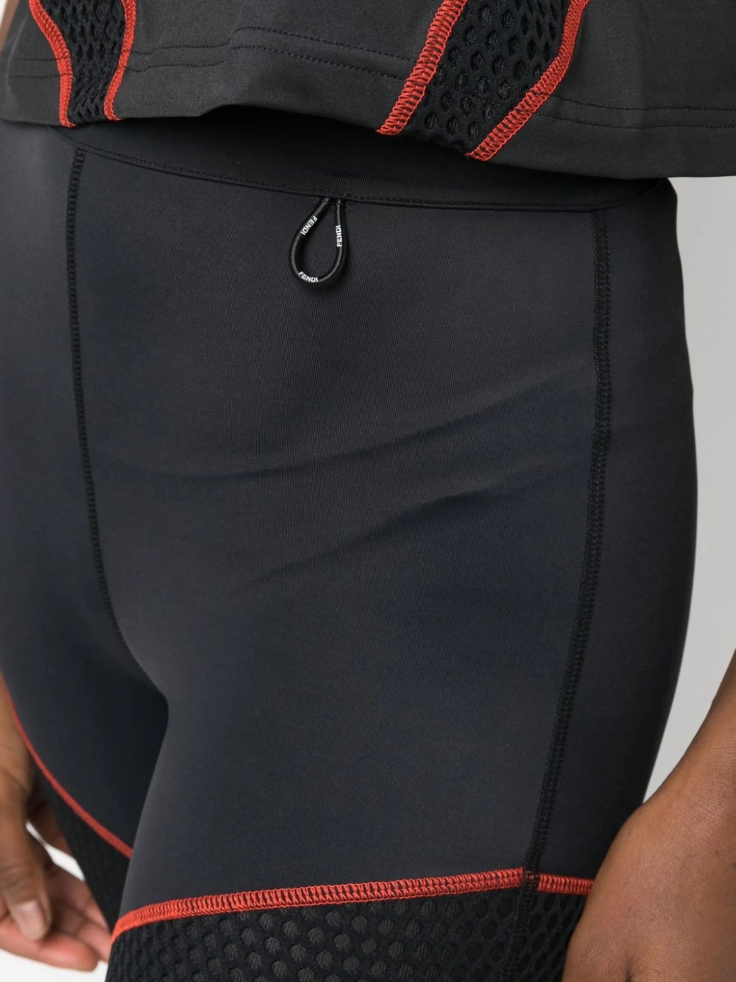mesh-panelled performance leggings