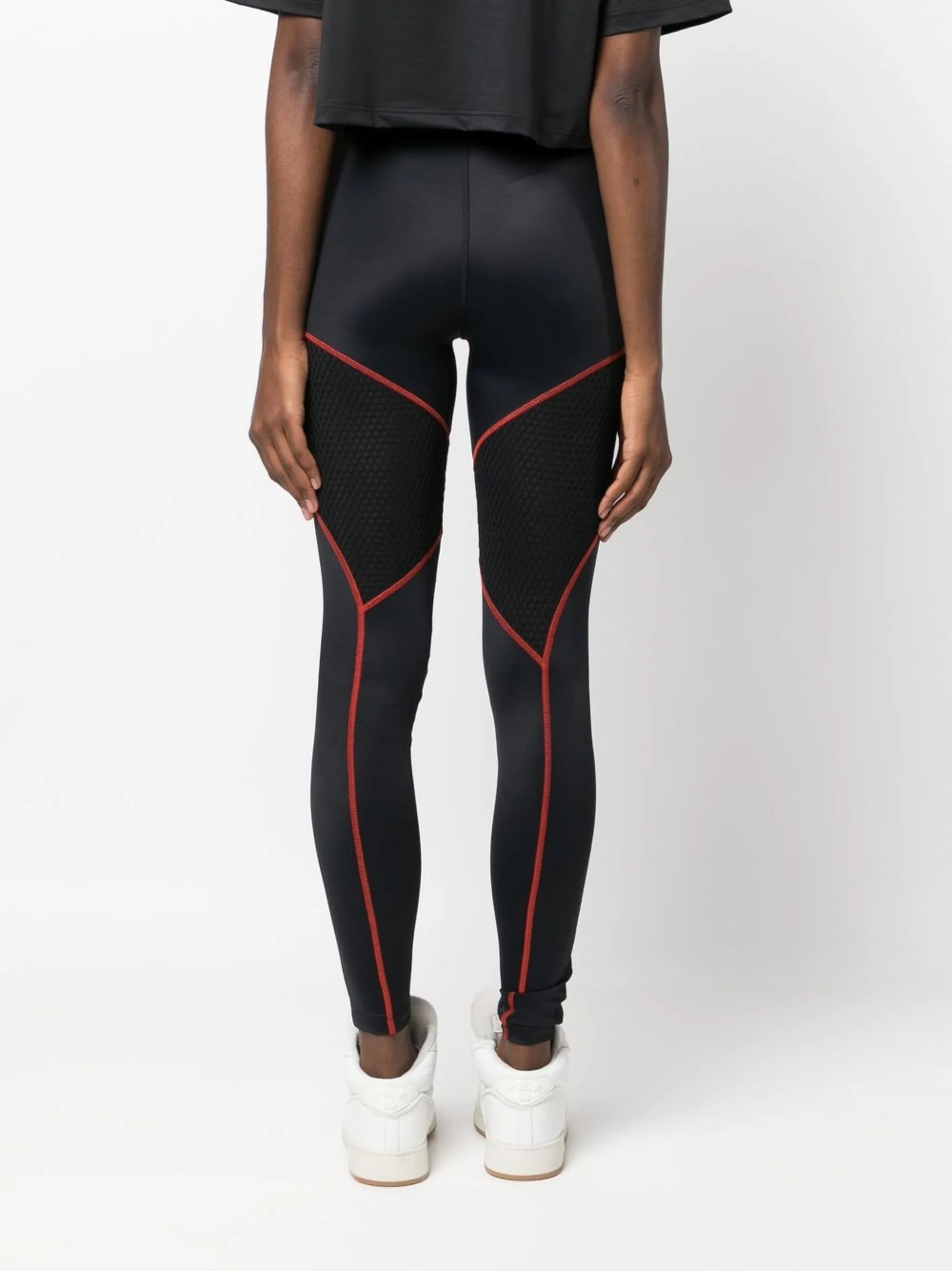 mesh-panelled performance leggings
