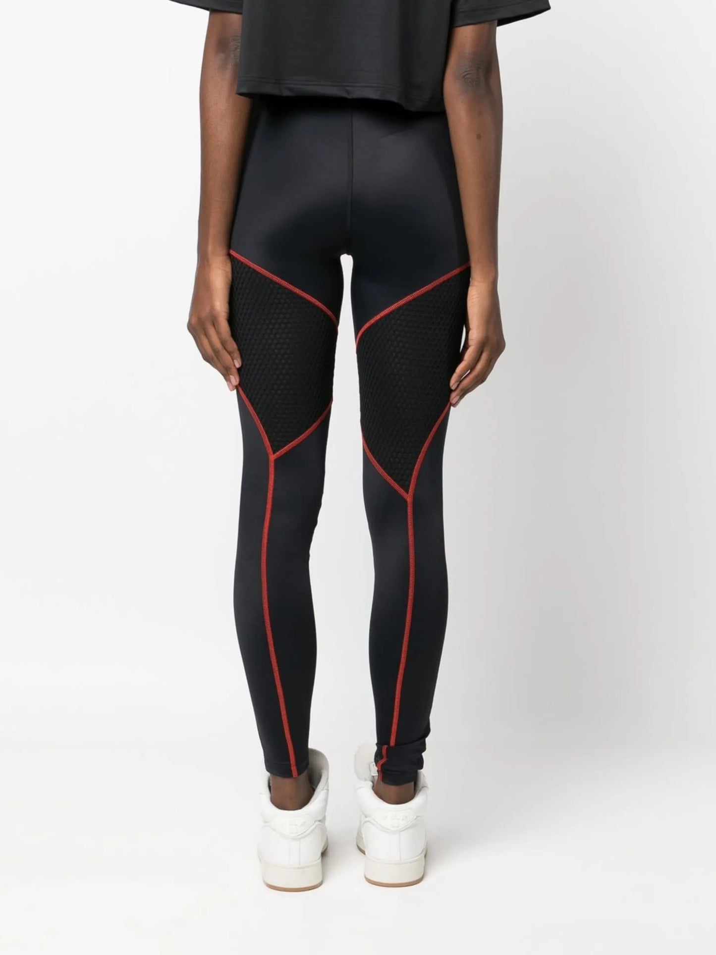 mesh-panelled performance leggings