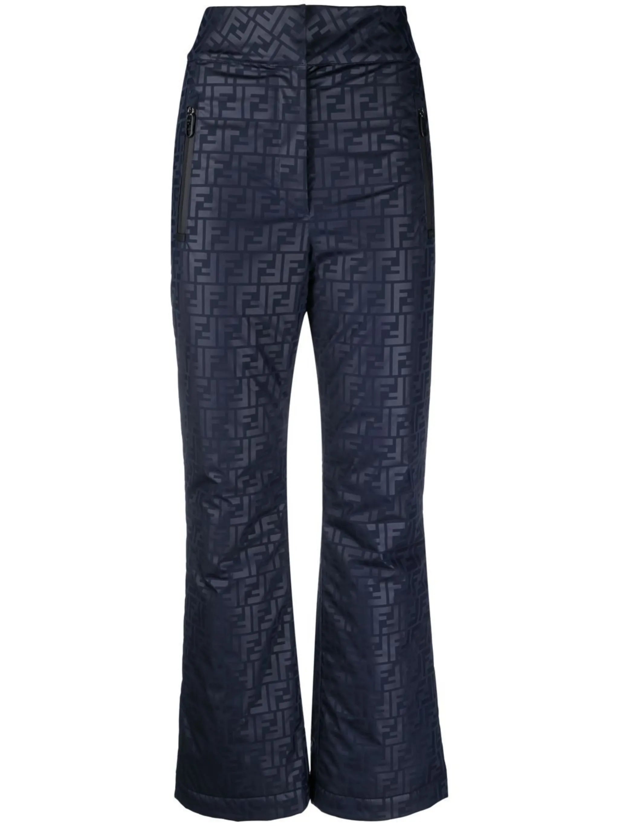 logo-jacquard ski trousers