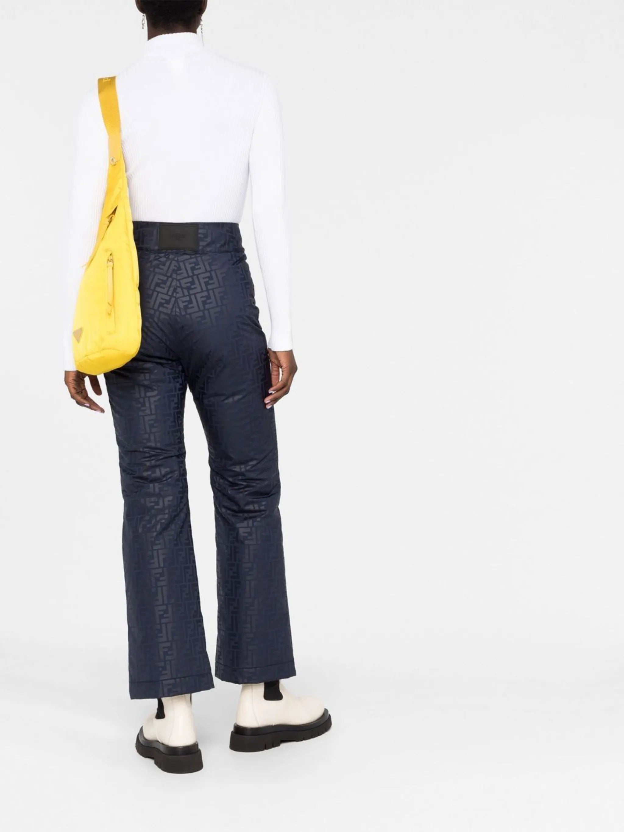 logo-jacquard ski trousers