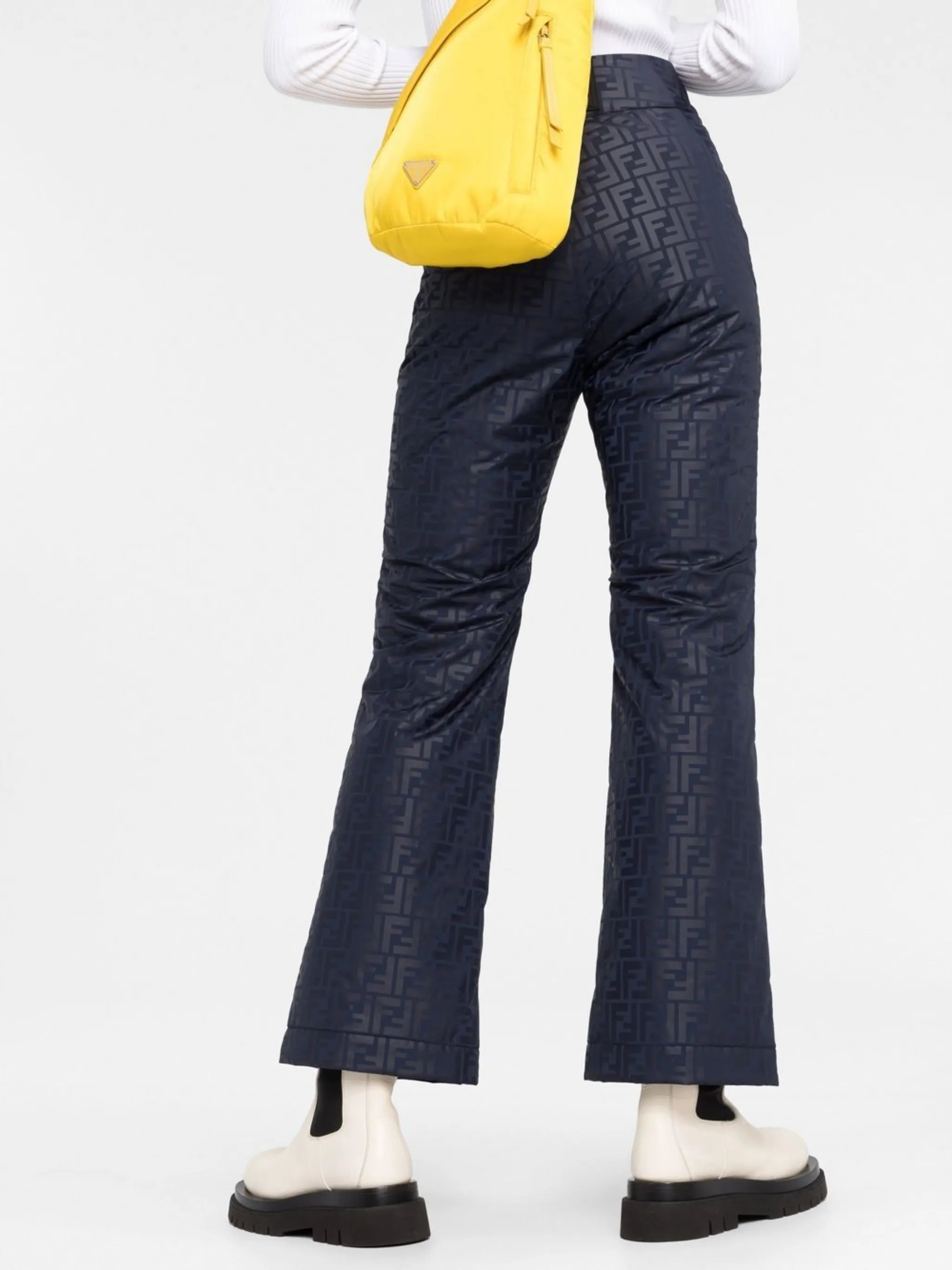 logo-jacquard ski trousers