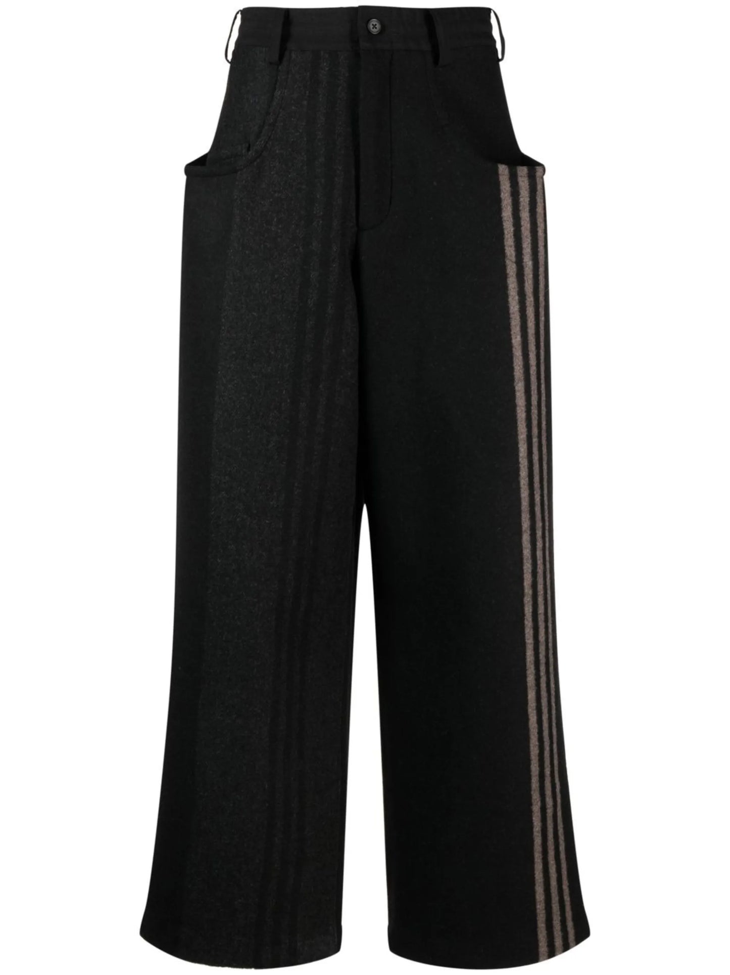 side-stripe wide-leg performance trousers
