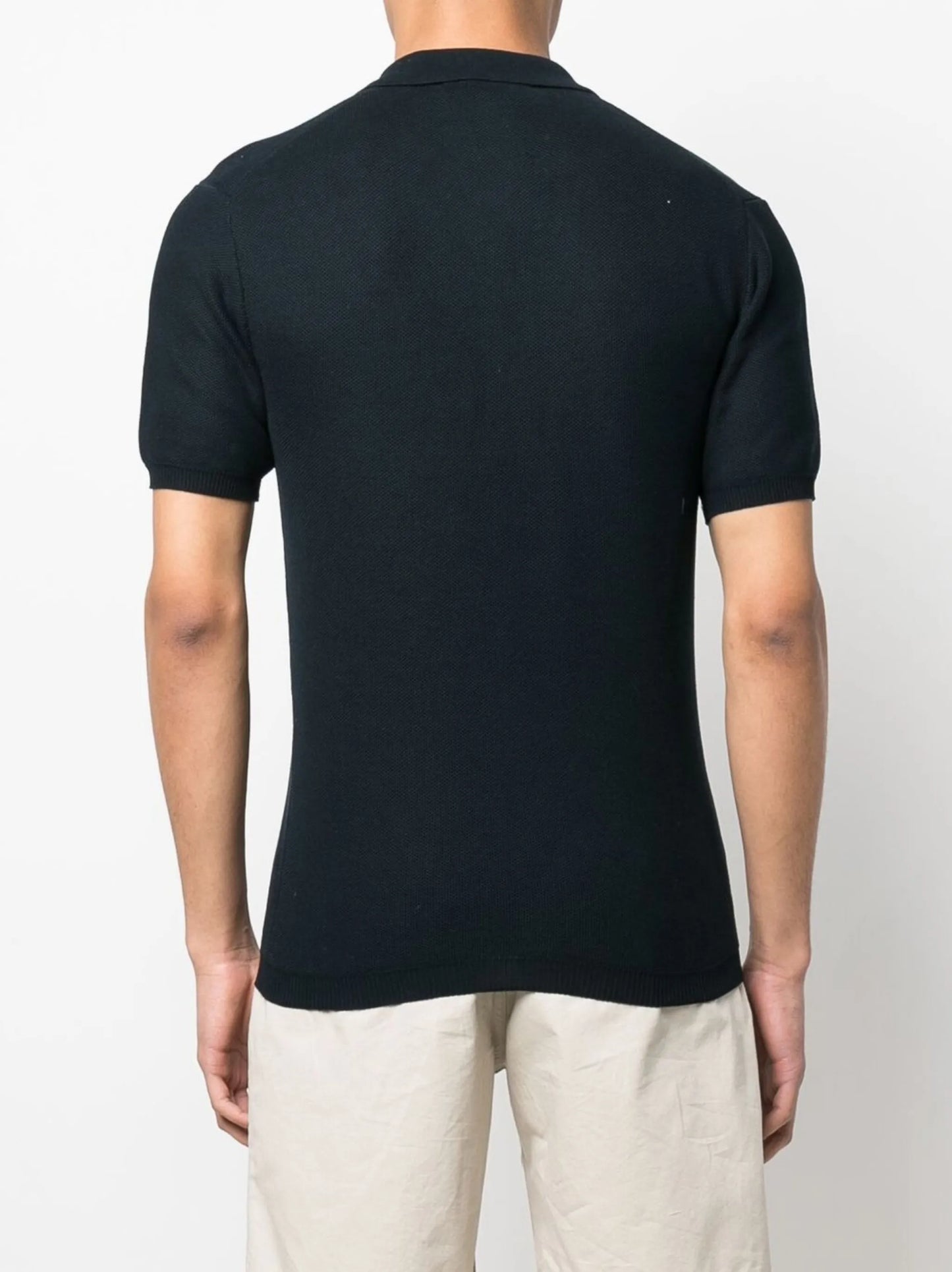 button-placket detail polo shirt