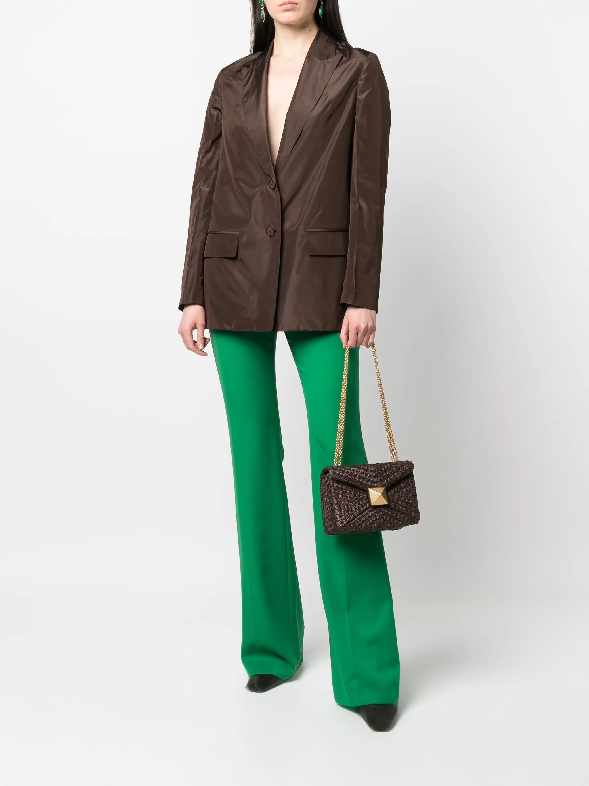 One Stud woven shoulder bag