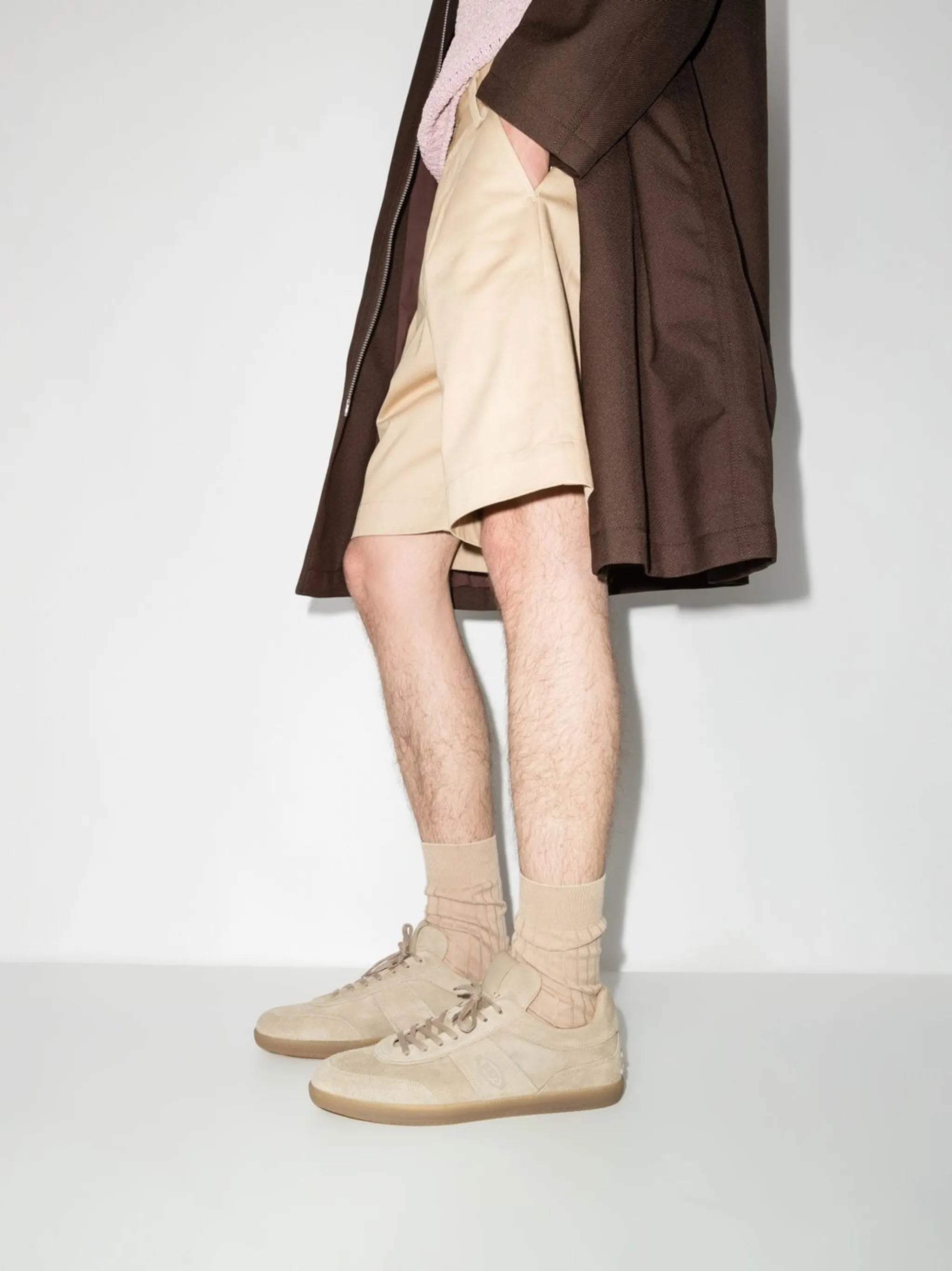 panelled low-top sneakers