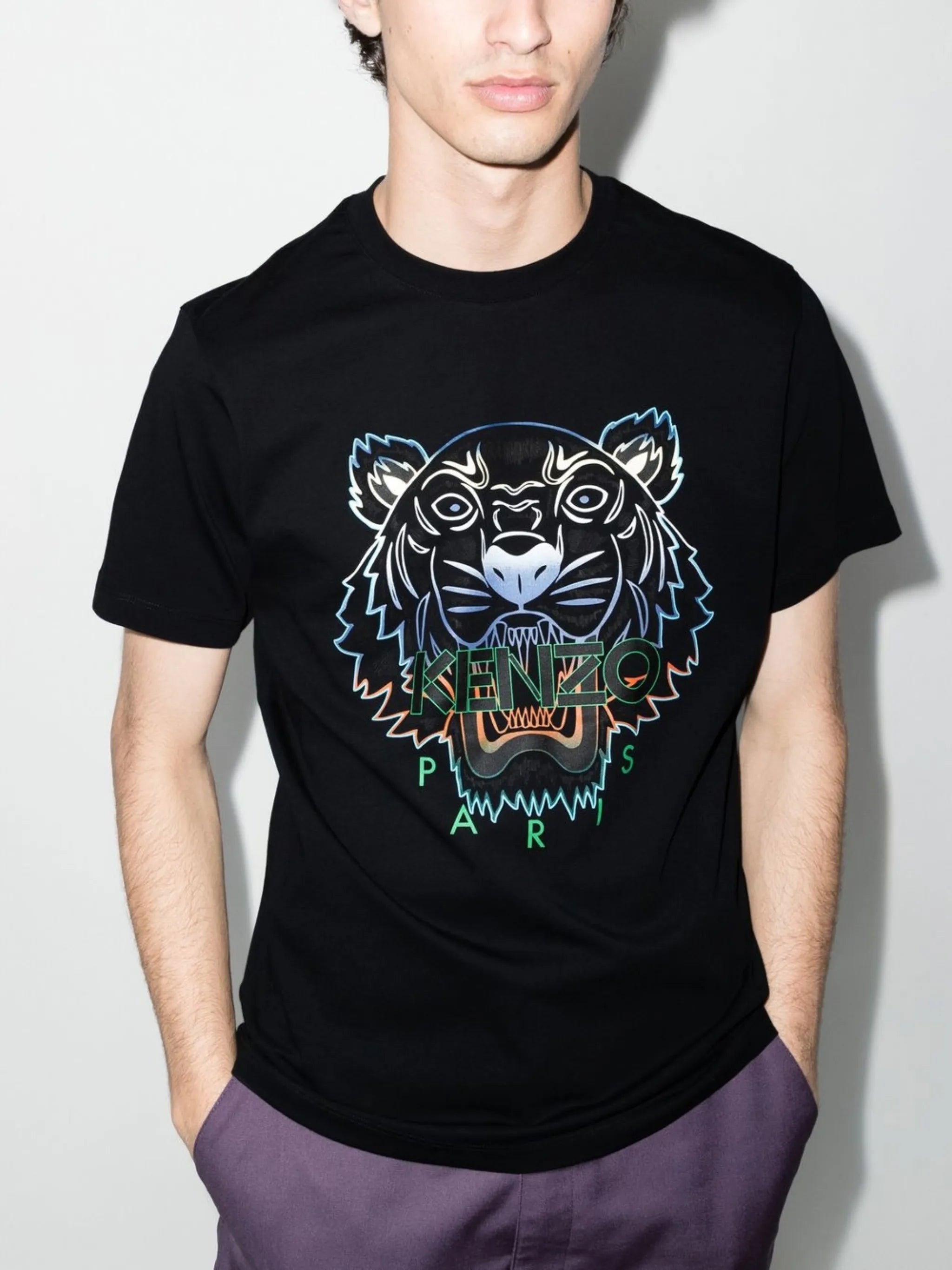 Tiger-print T-shirt