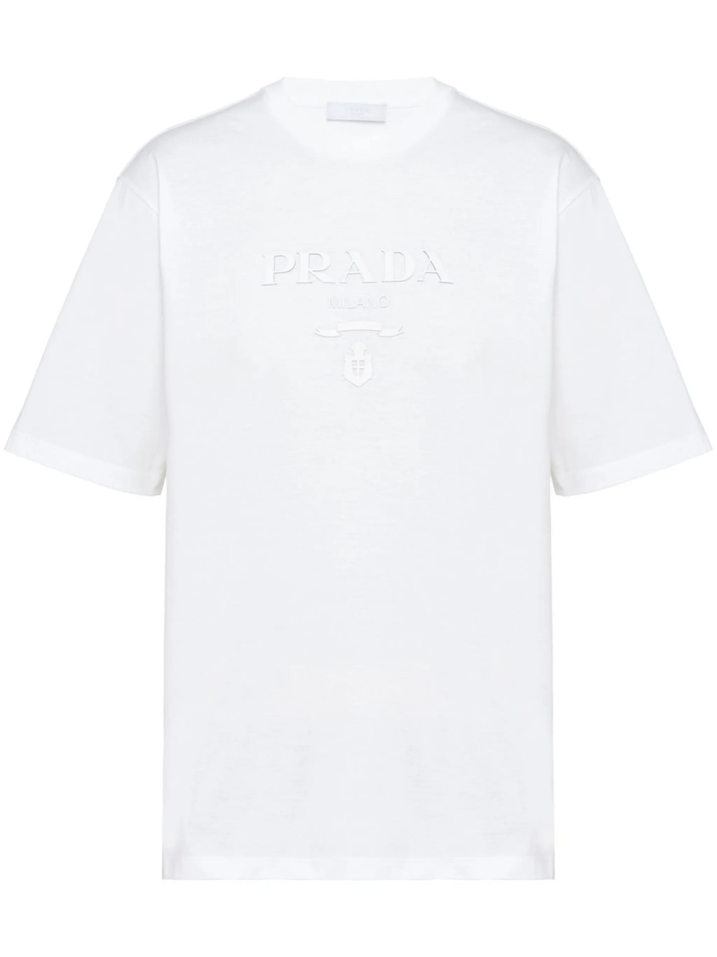 raised logo round-neck T-shirt