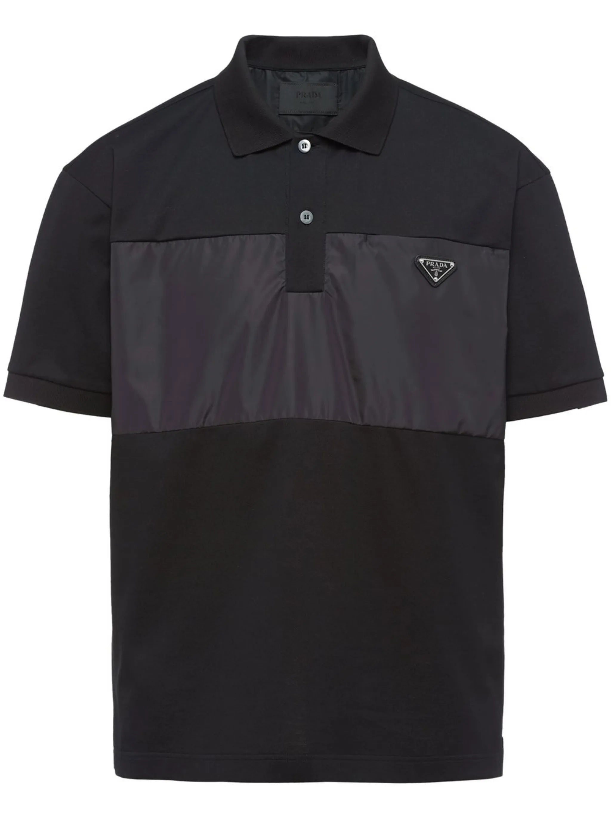 triangle-logo piqué polo shirt