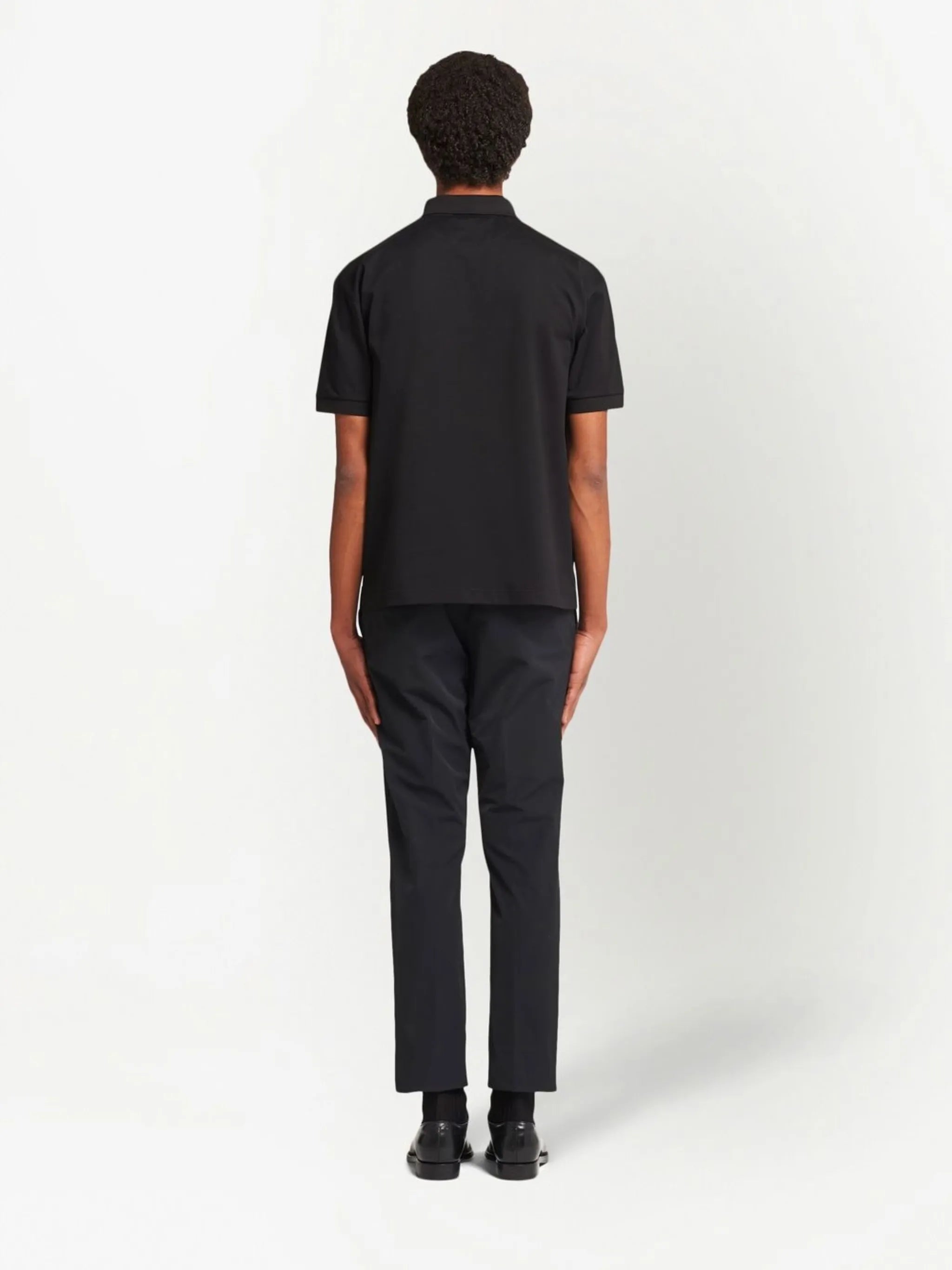 triangle-logo piqué polo shirt