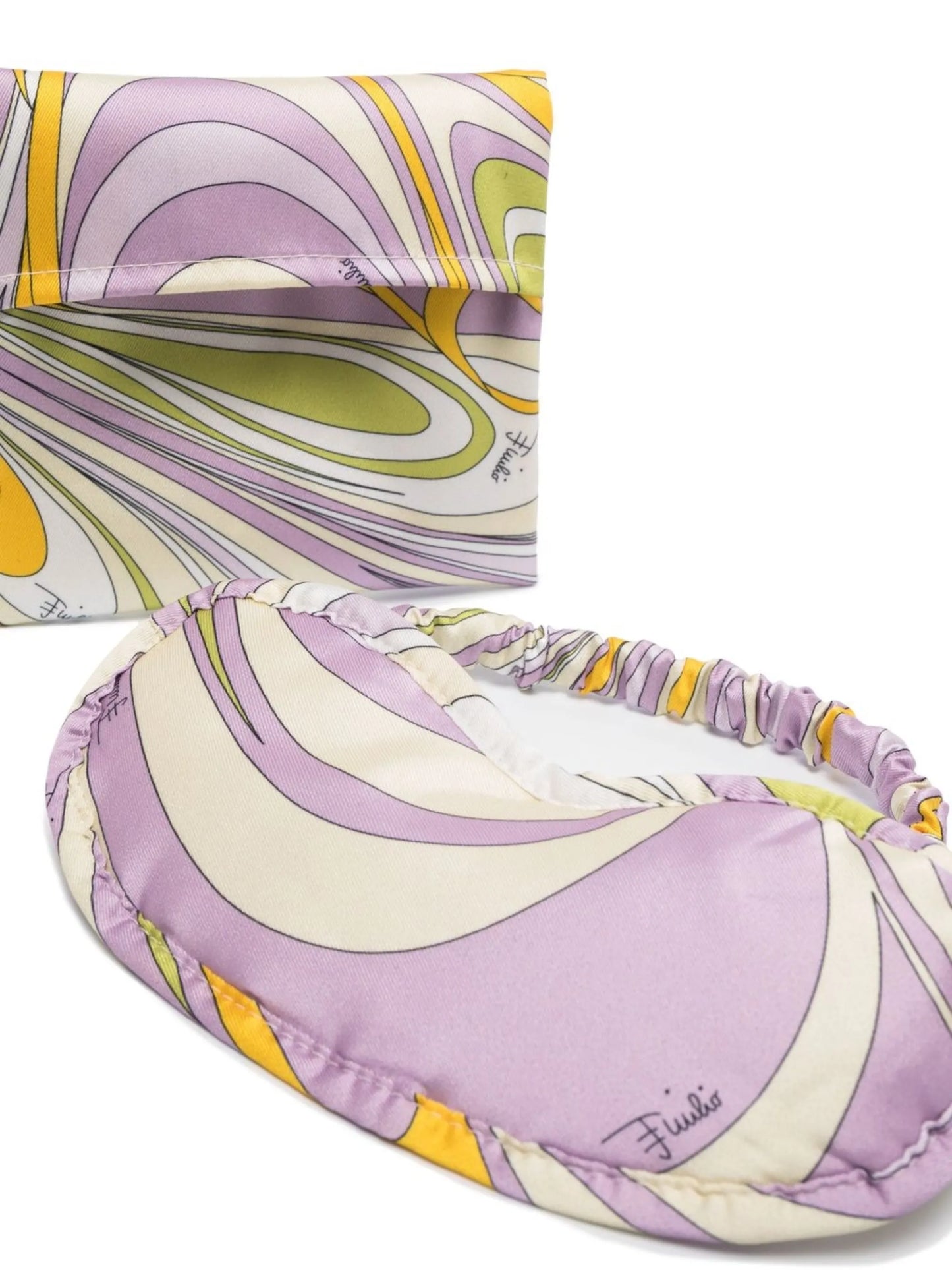 abstract-print wash bag sleep set