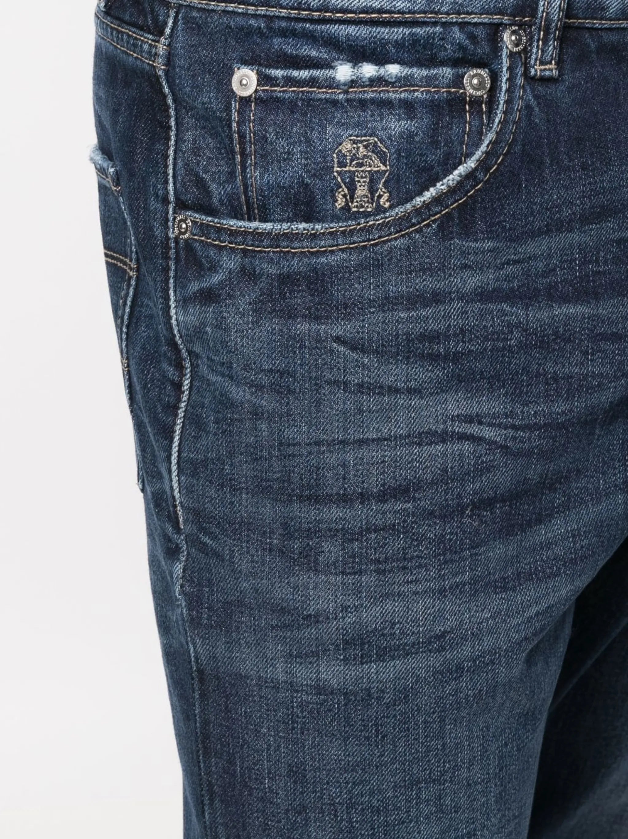 low-rise straight-leg jeans