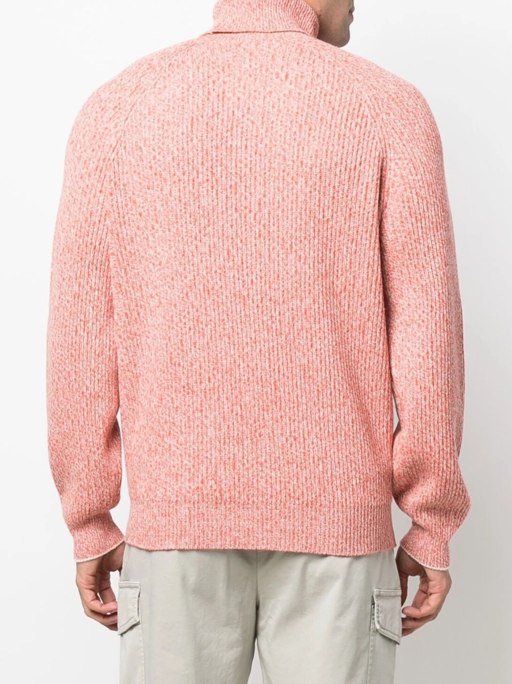 ribbed-knit roll-neck jumper