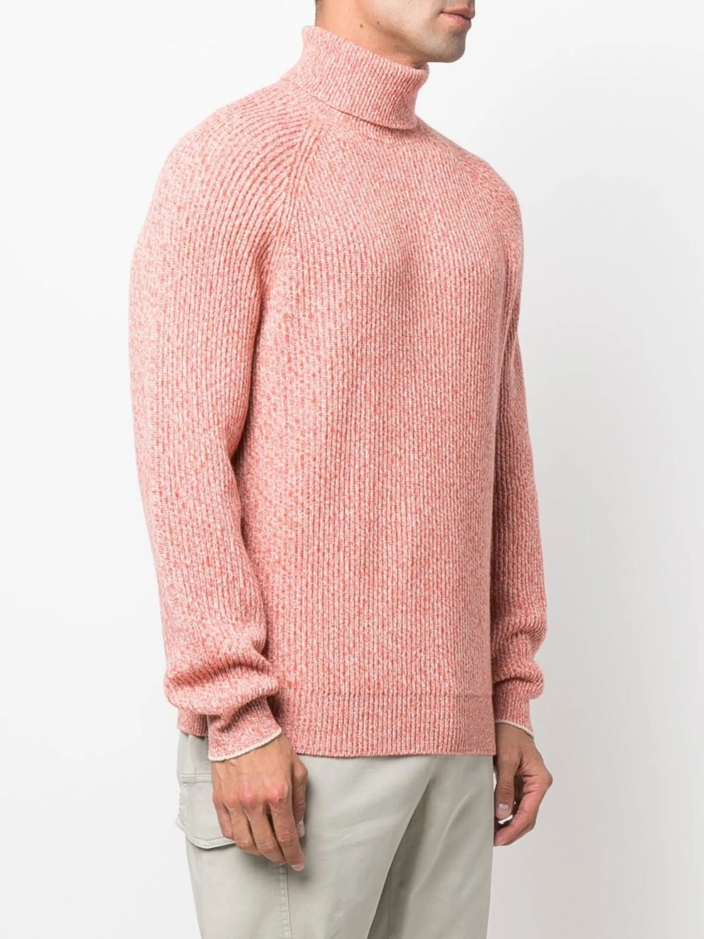 ribbed-knit roll-neck jumper