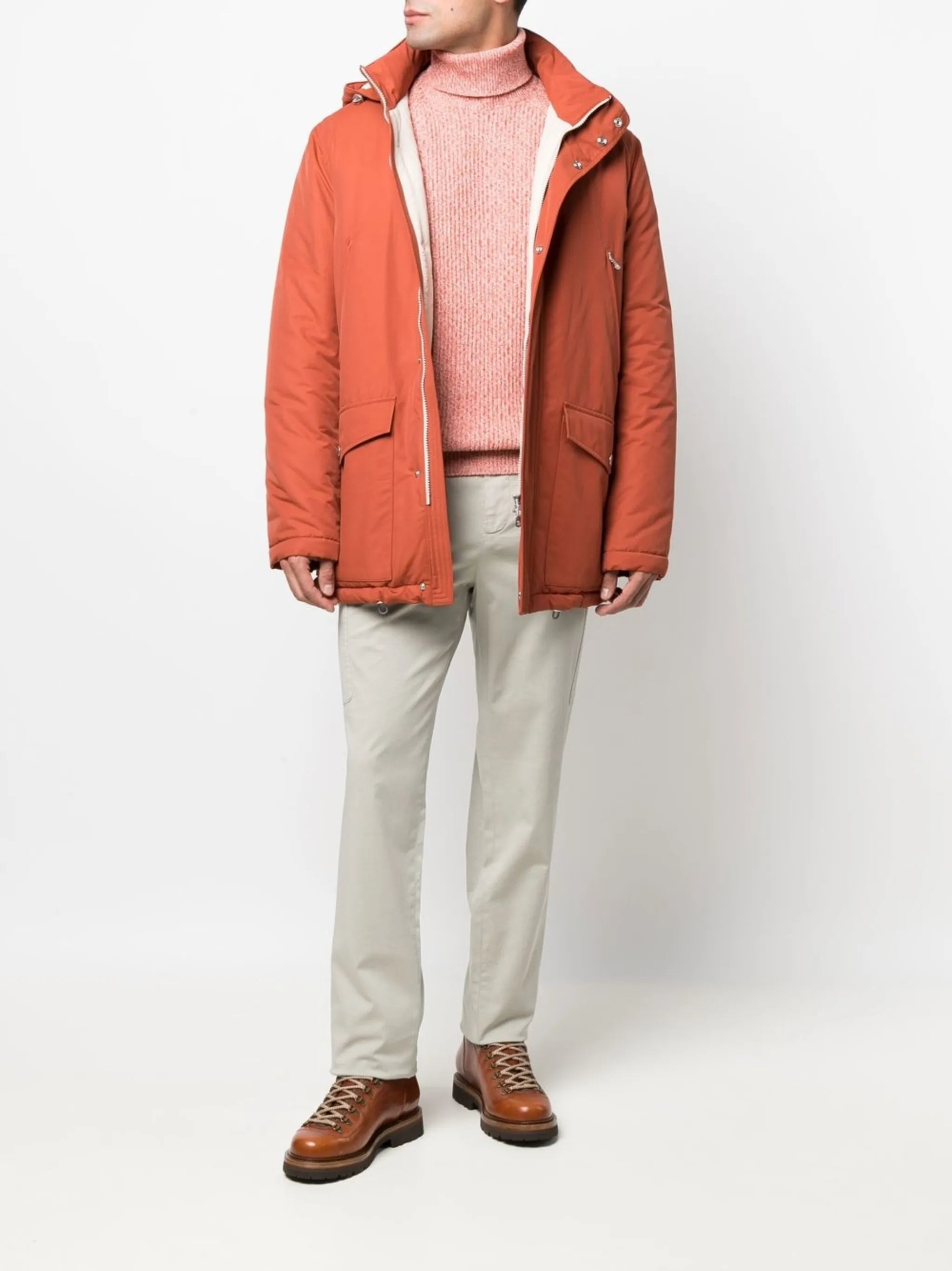 ribbed-knit roll-neck jumper