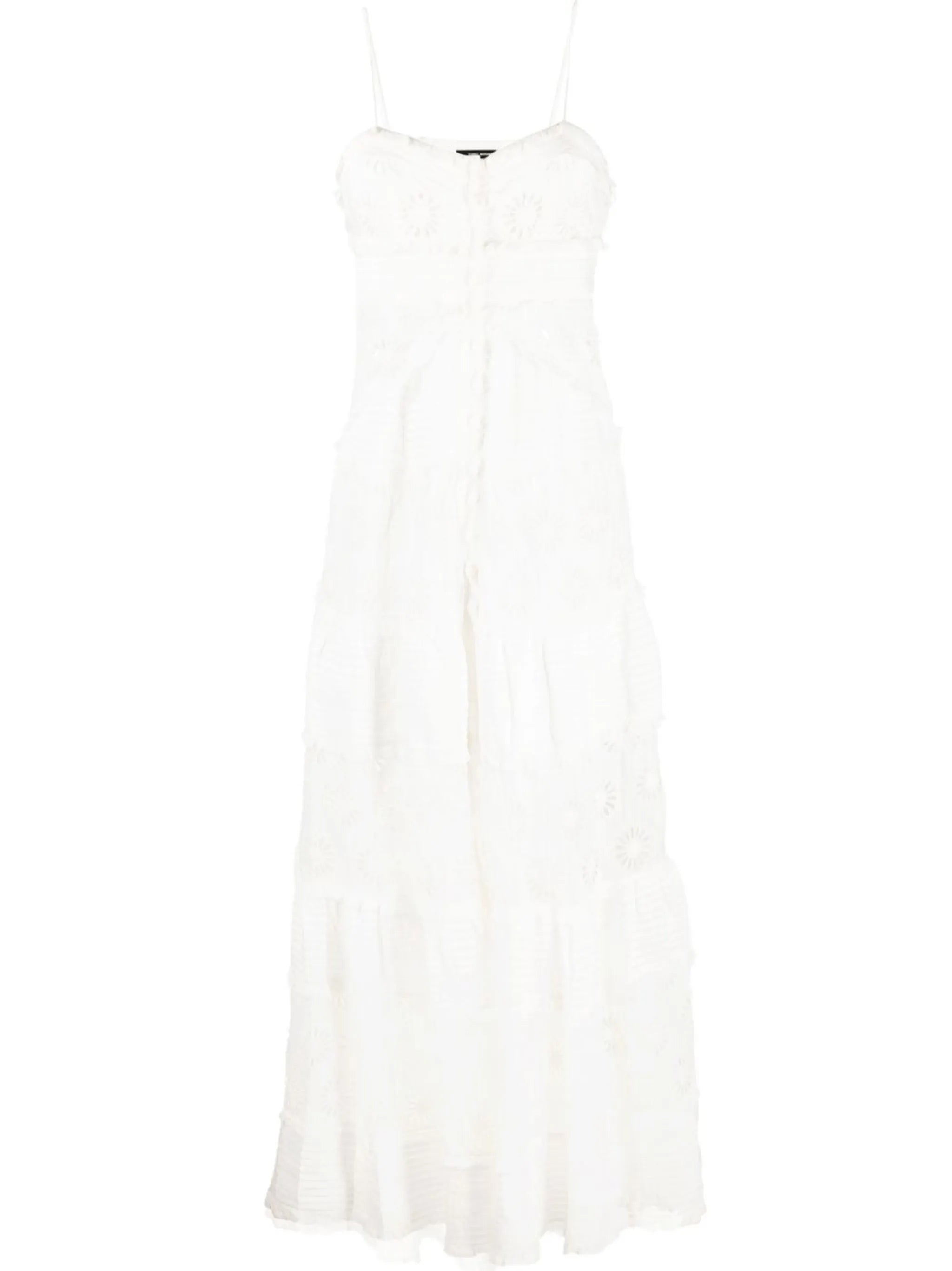 embroidered V-neck dress