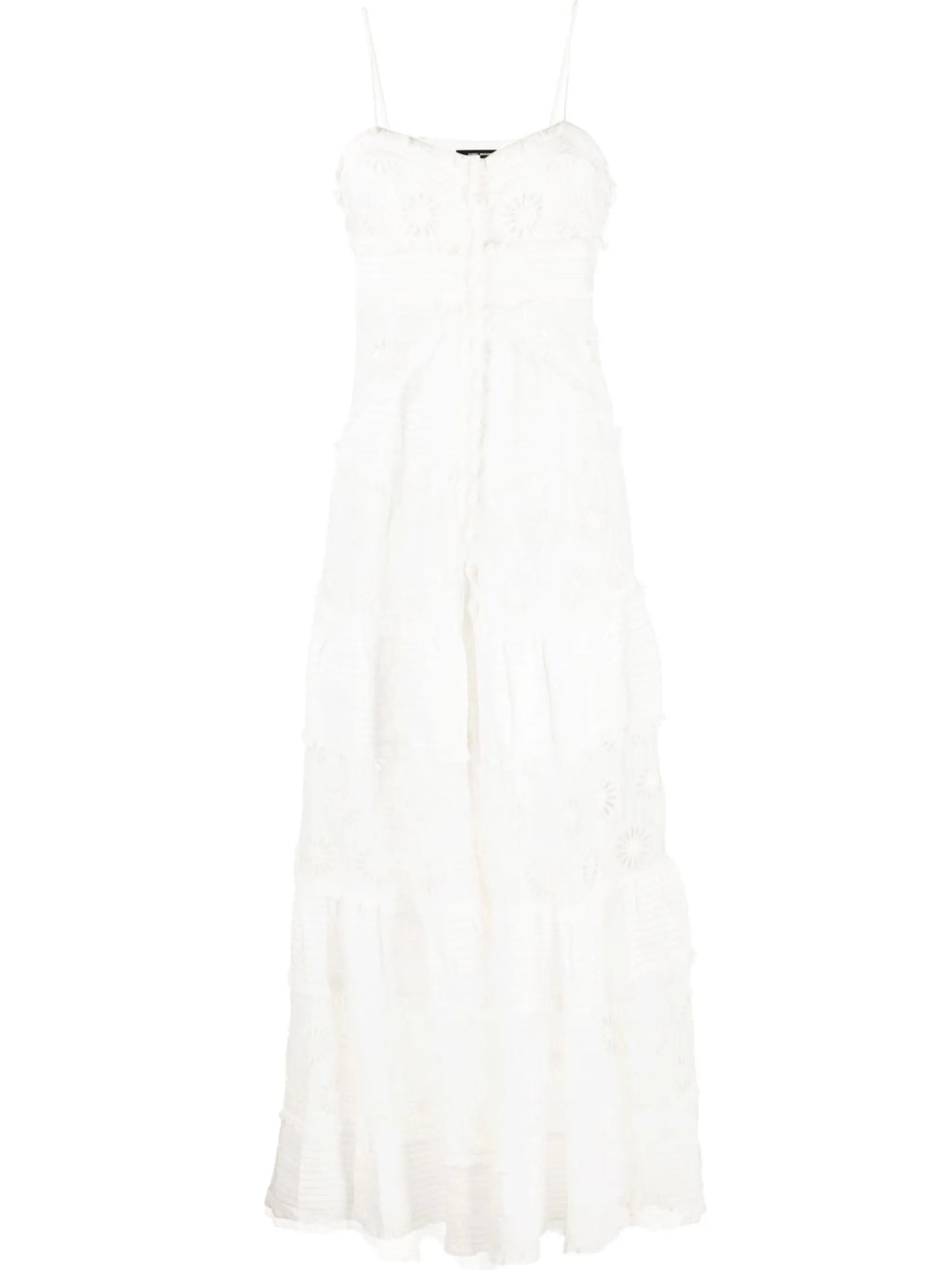 embroidered V-neck dress