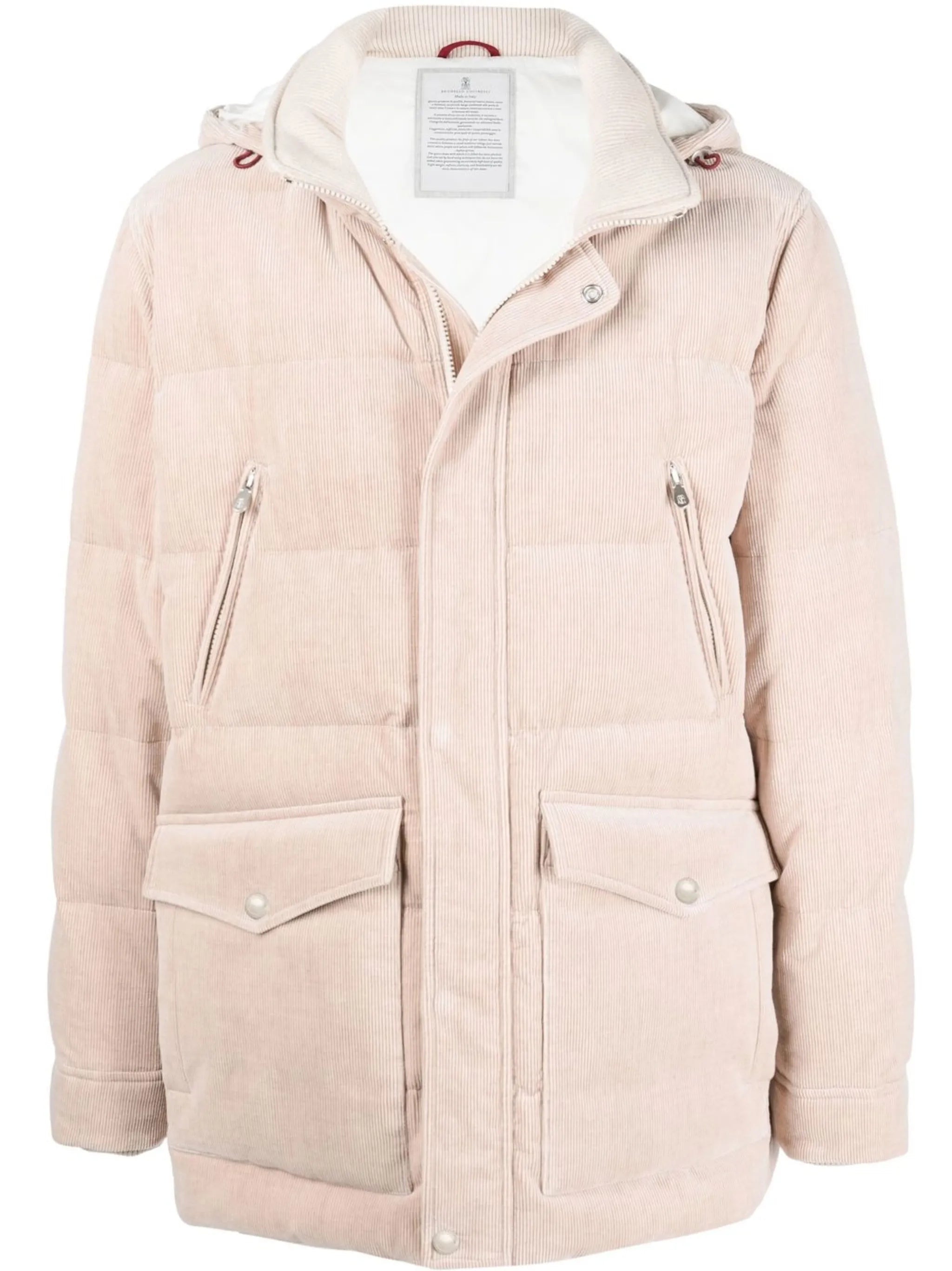 detachable-hood padded jacket