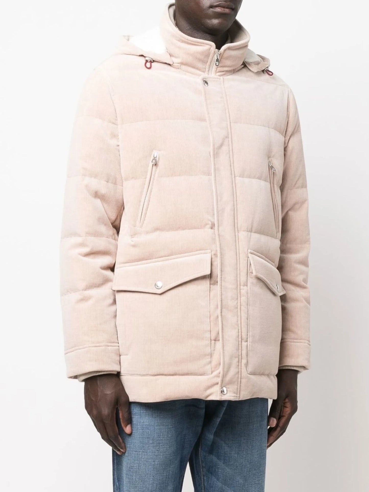 detachable-hood padded jacket