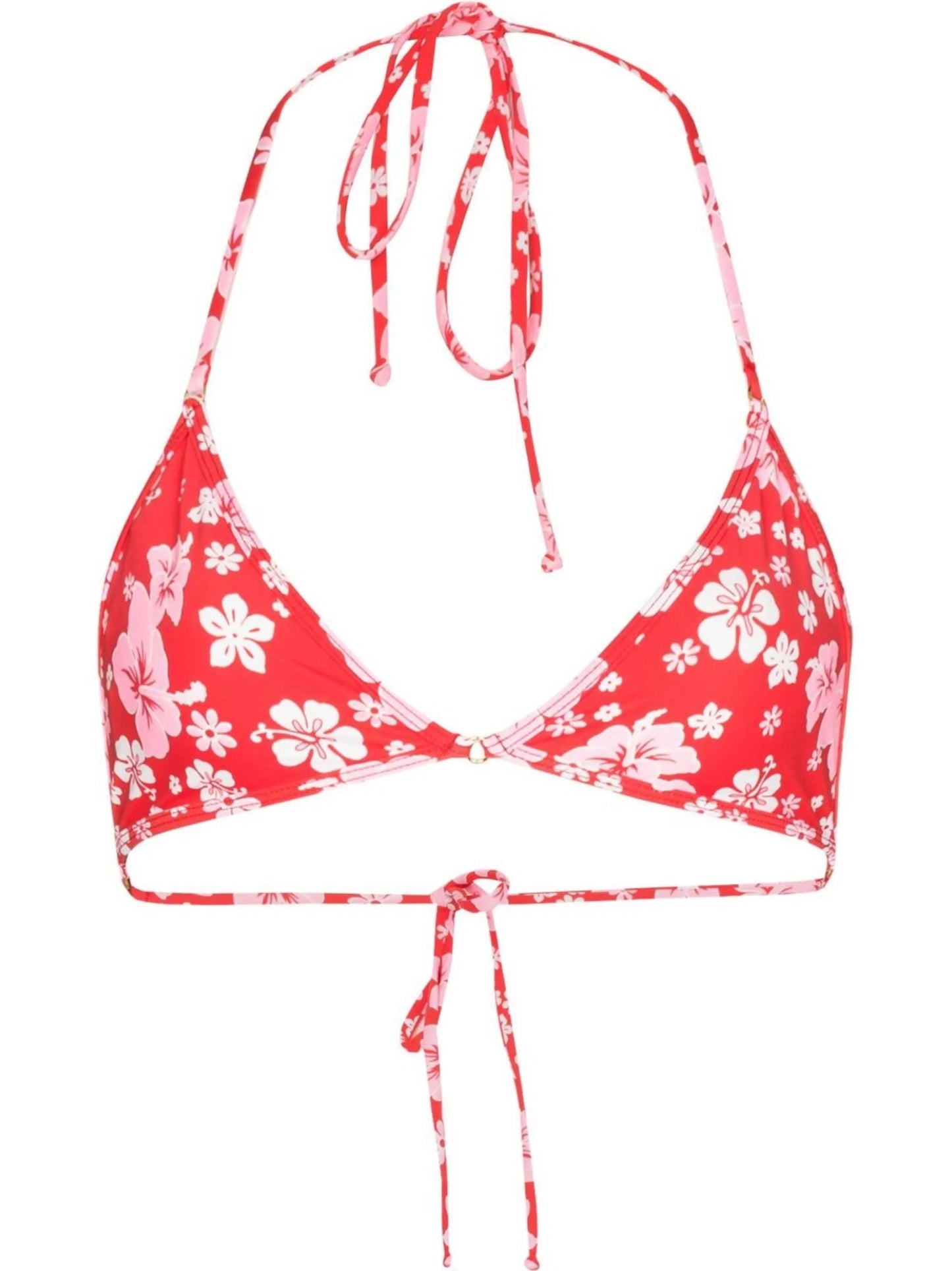Ivy floral triangle bikini top