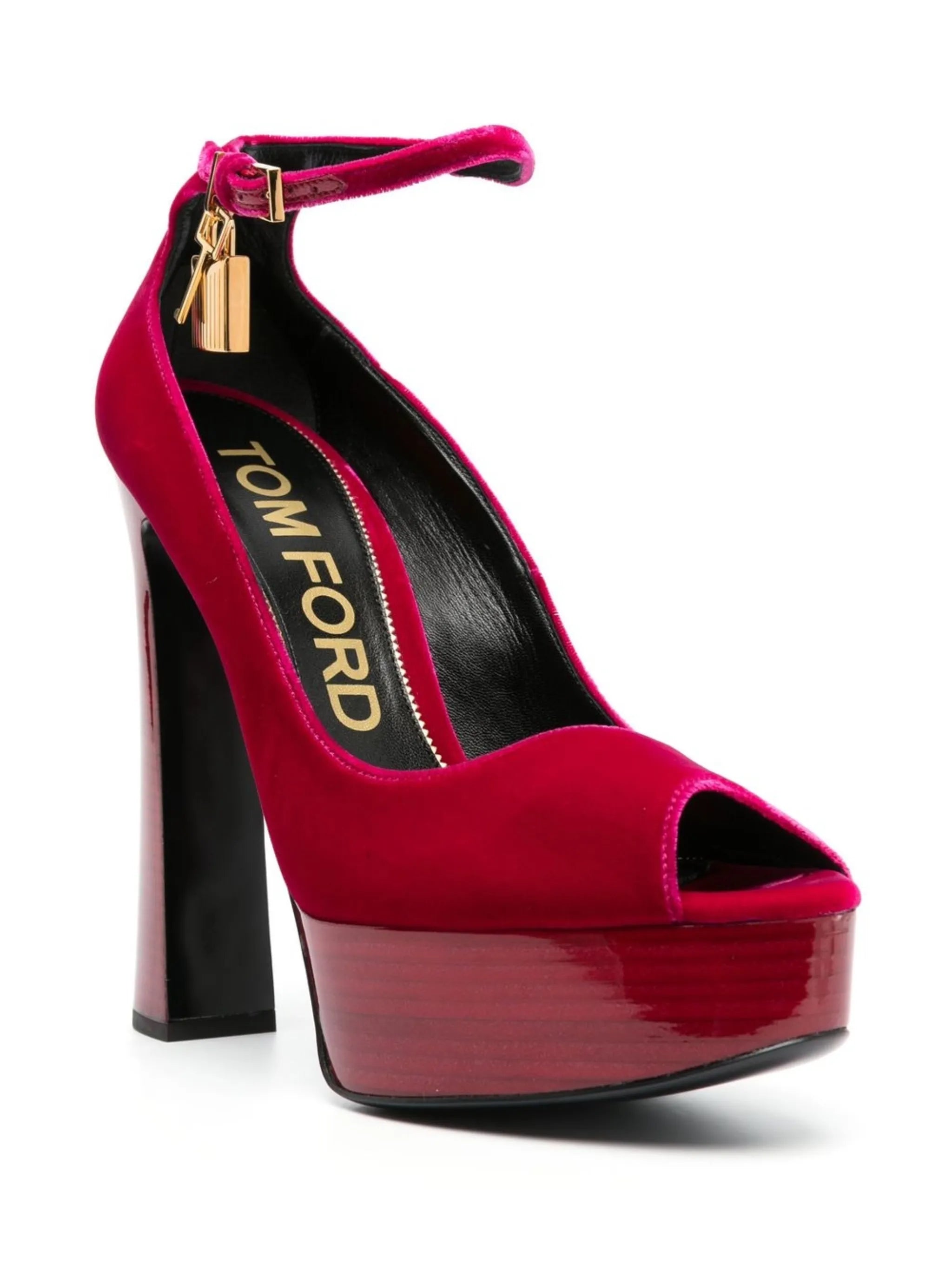 145mm platform velvet sandals