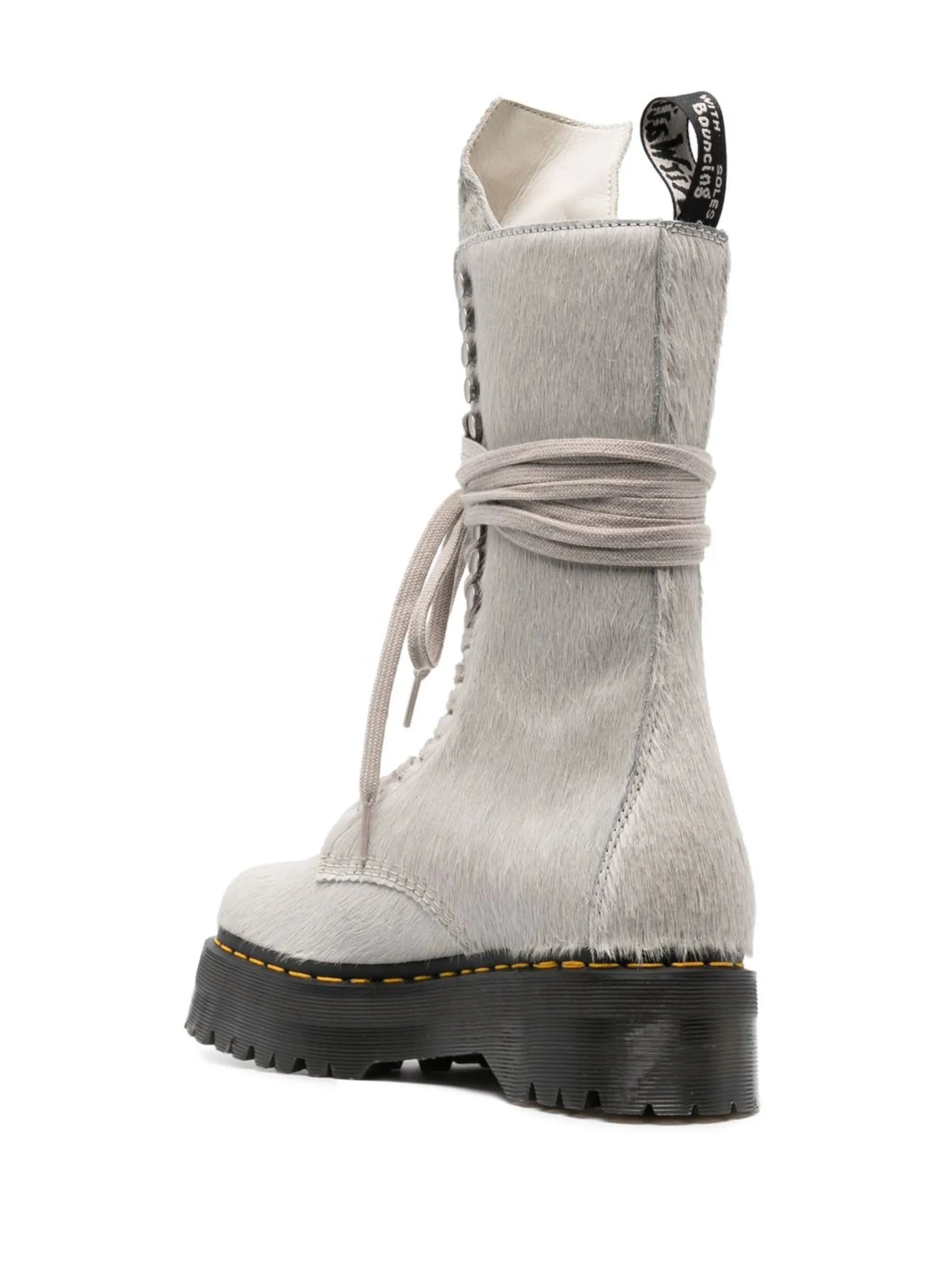 x Dr Martens calf-hair quad-sole boots