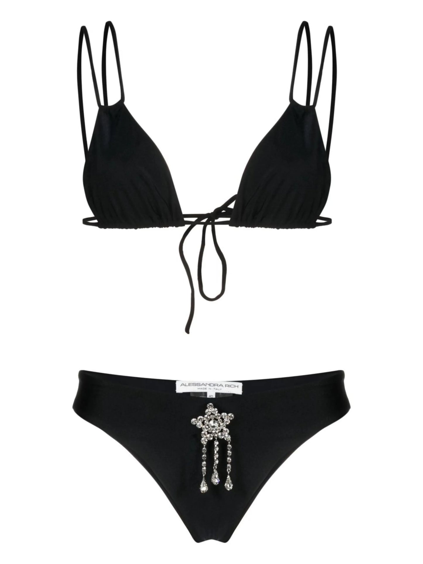 crystal-embellished triangle bikini