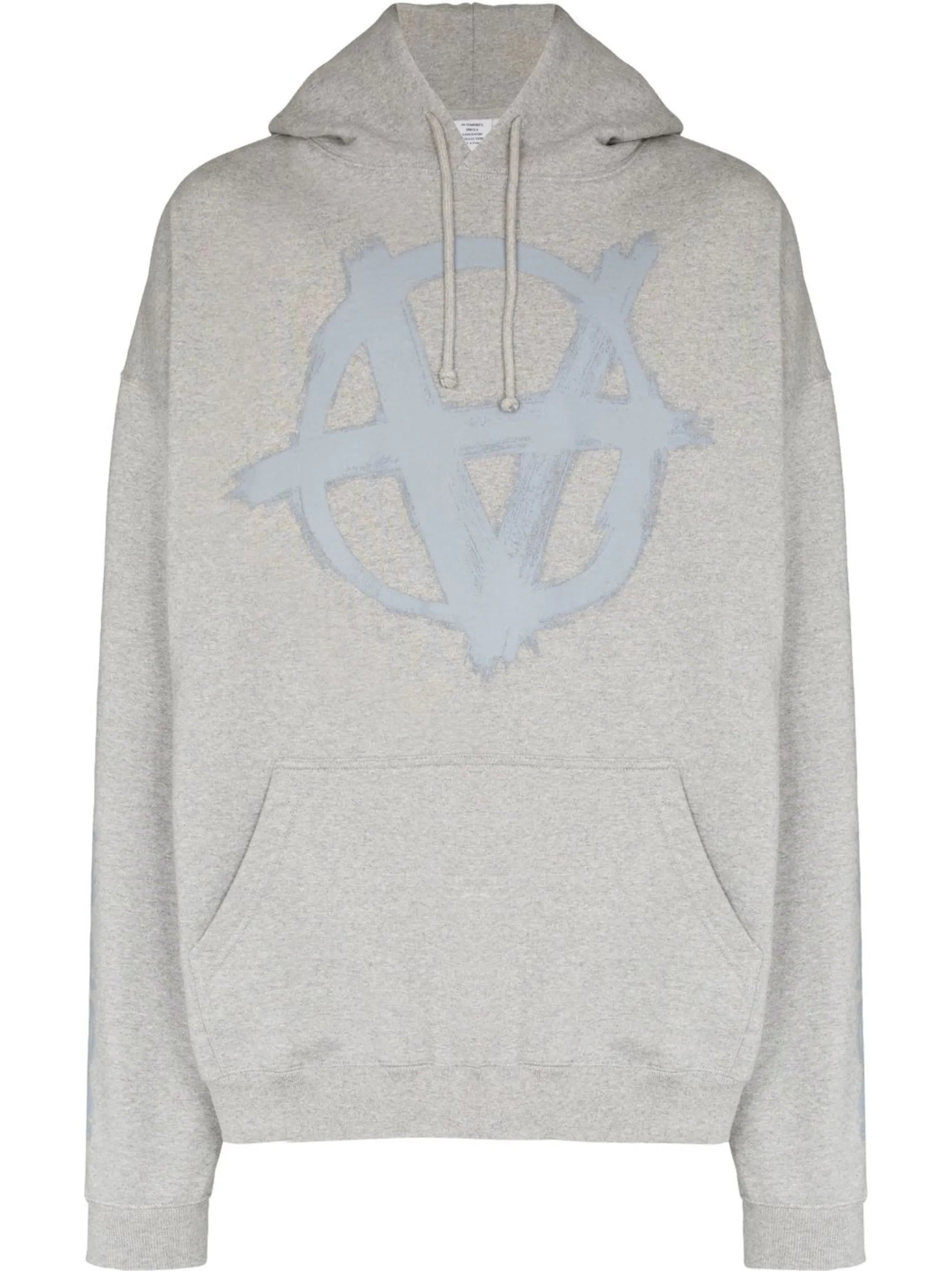 motif-print oversized hoodie