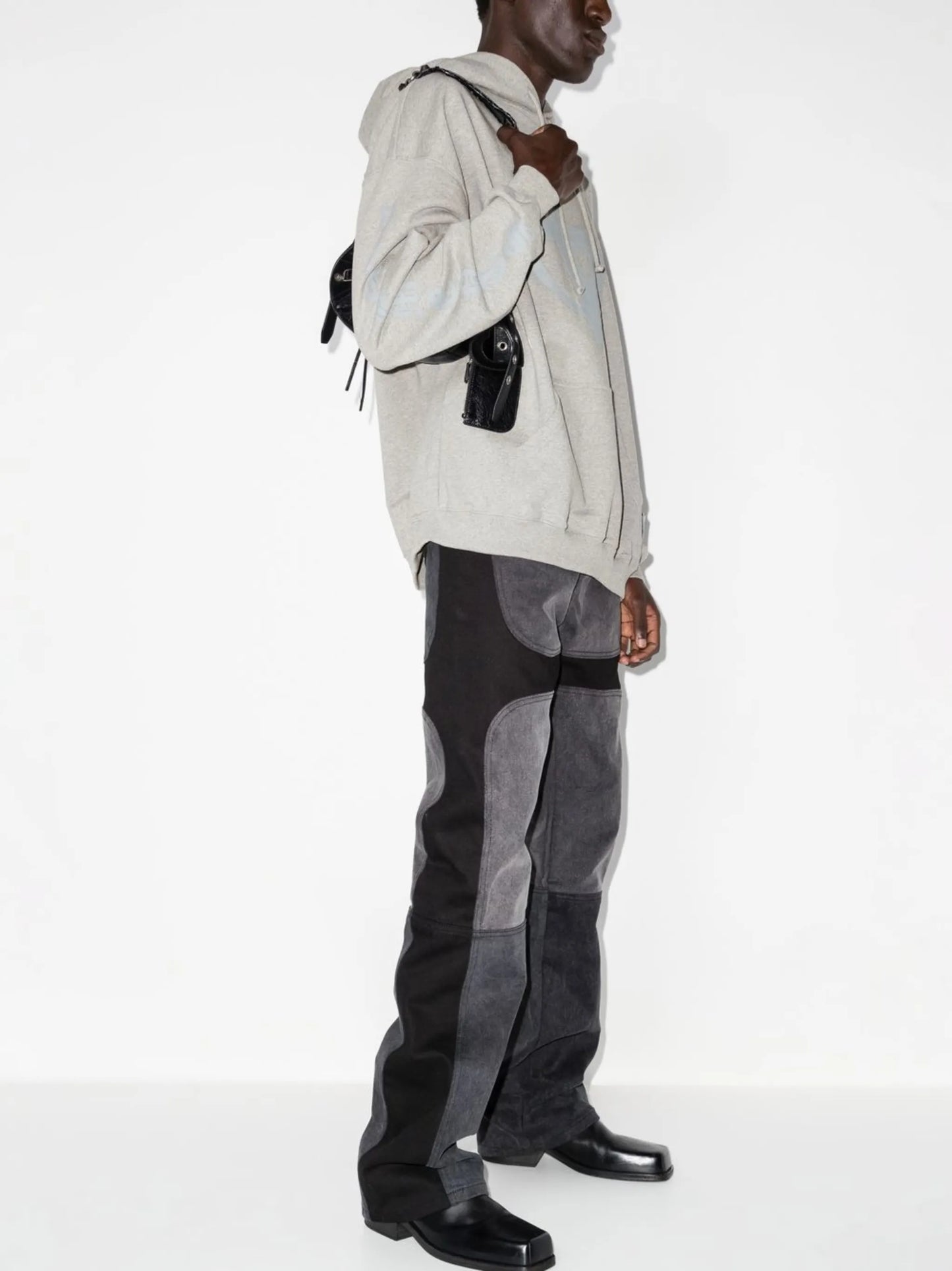 motif-print oversized hoodie