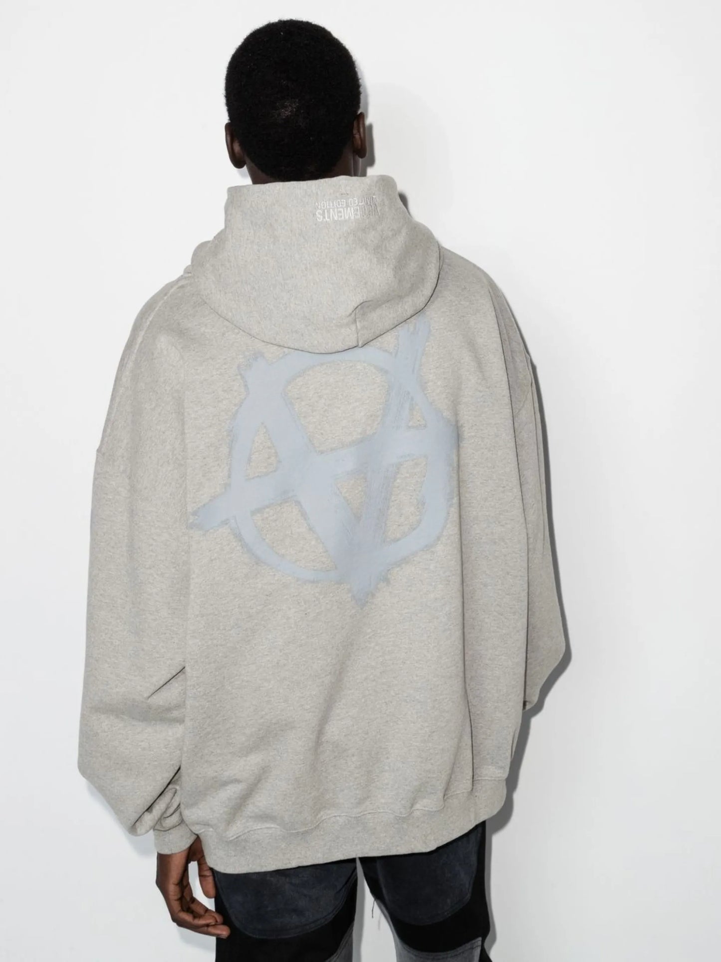motif-print oversized hoodie