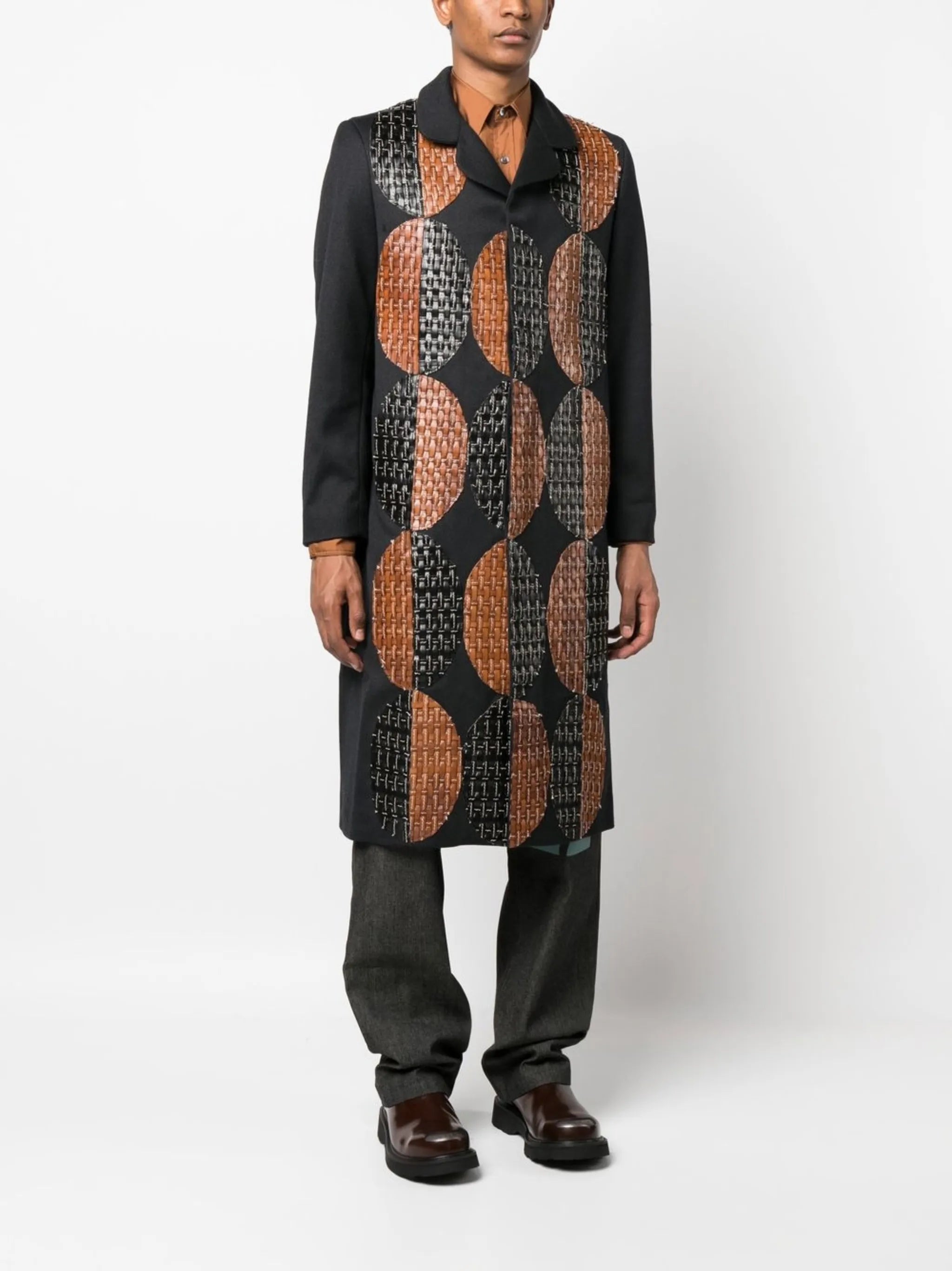 High Life textured print coat