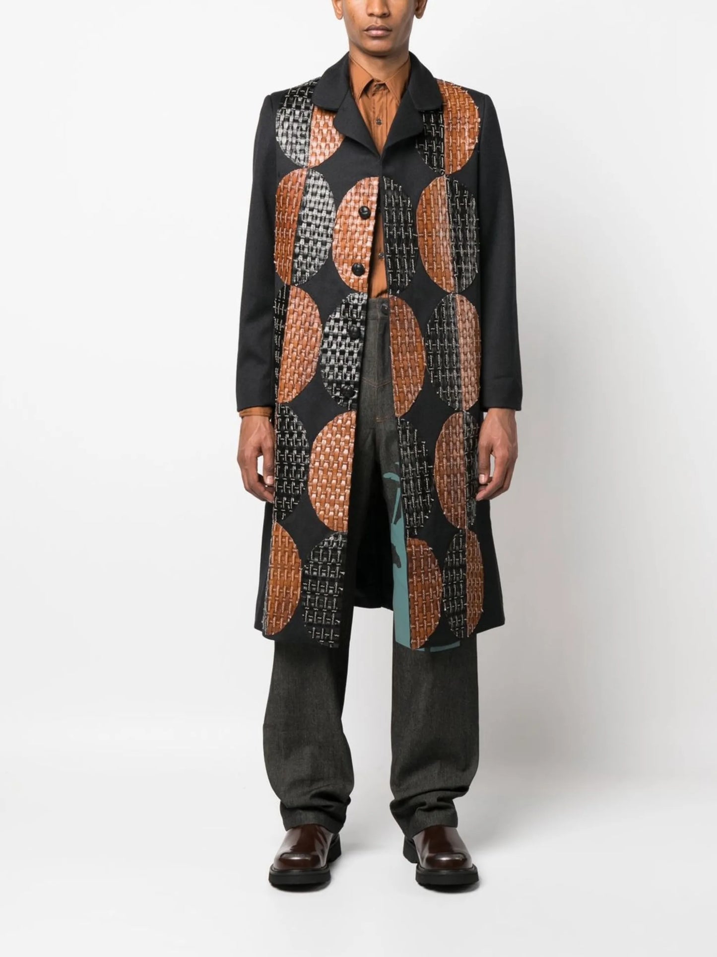 High Life textured print coat