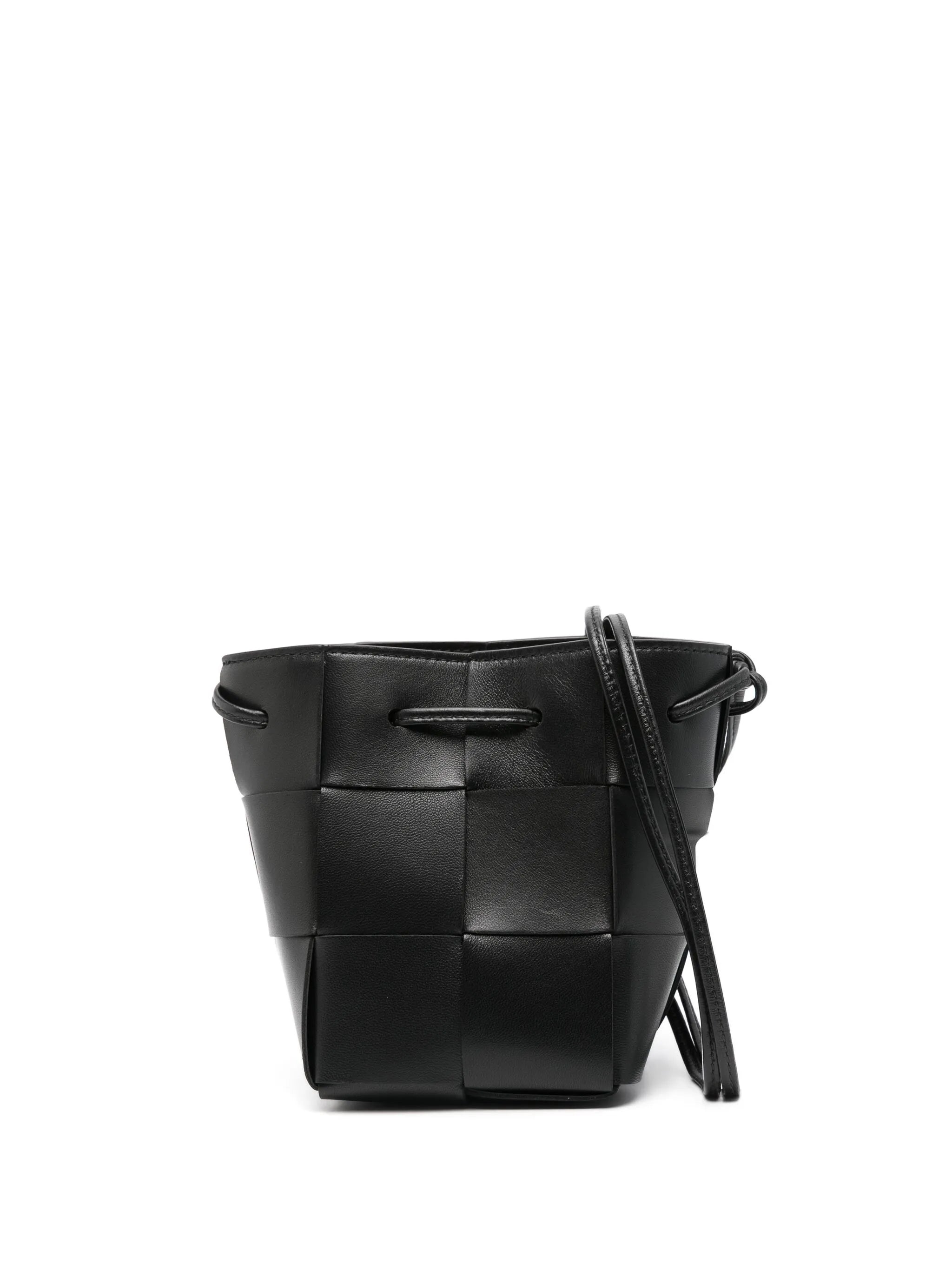 mini Cassette leather bucket bag