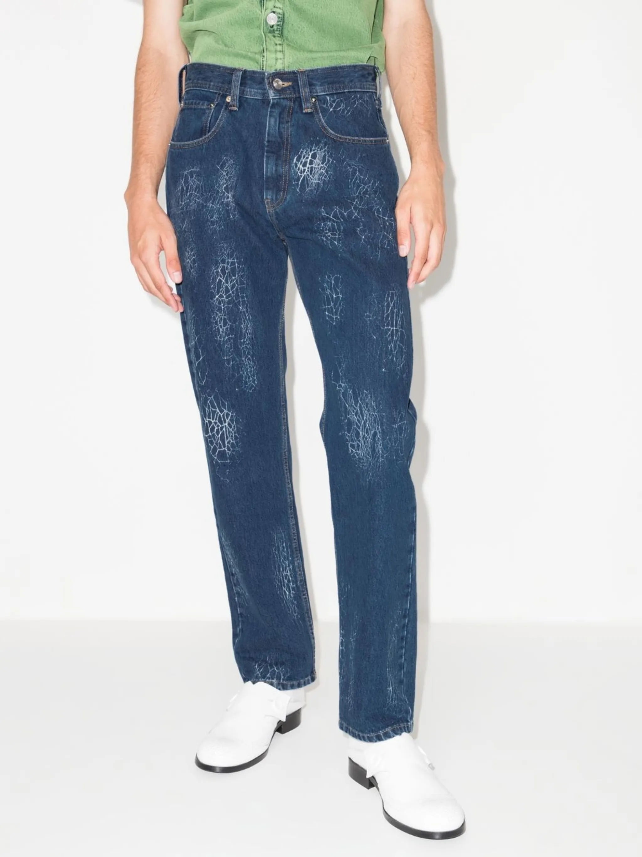 Ushi printed straight-leg jeans
