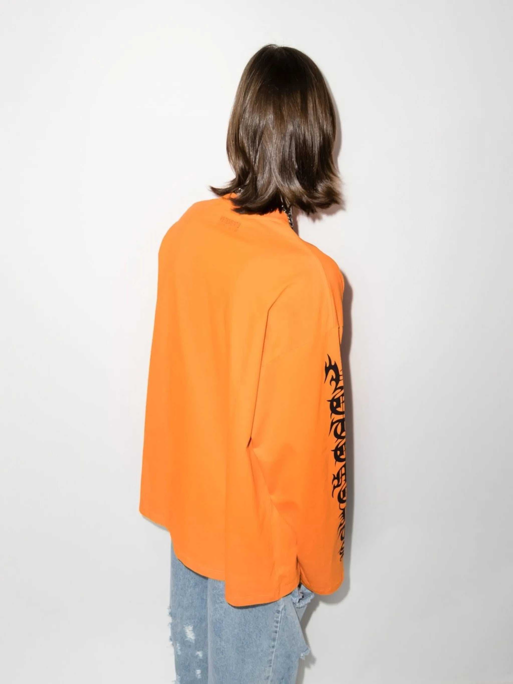 printed sleeve long-sleeve T-shirt