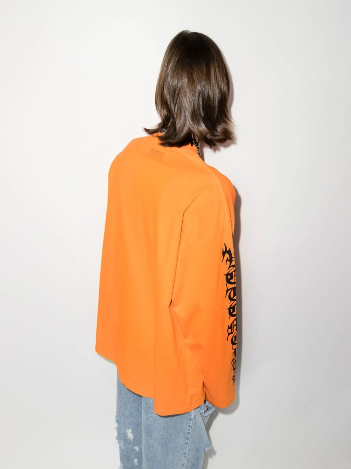 printed sleeve long-sleeve T-shirt
