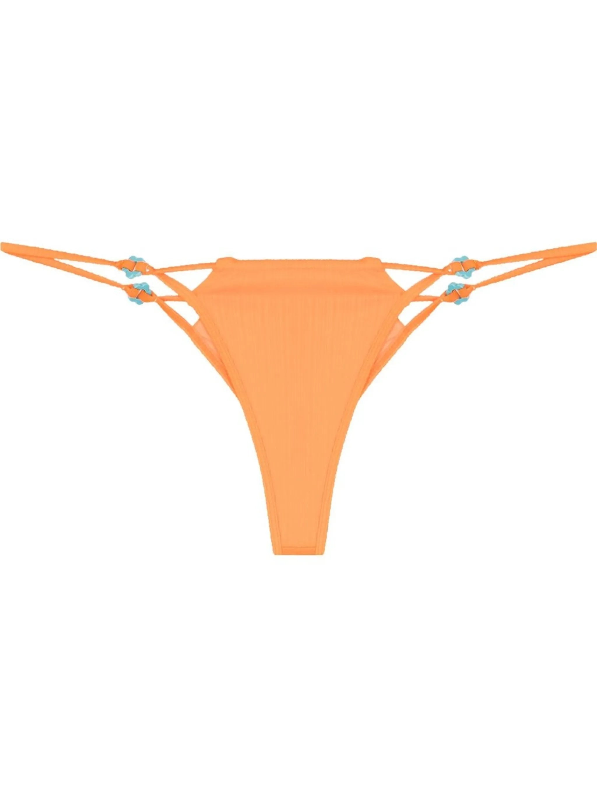 plissé-effect bikini bottoms