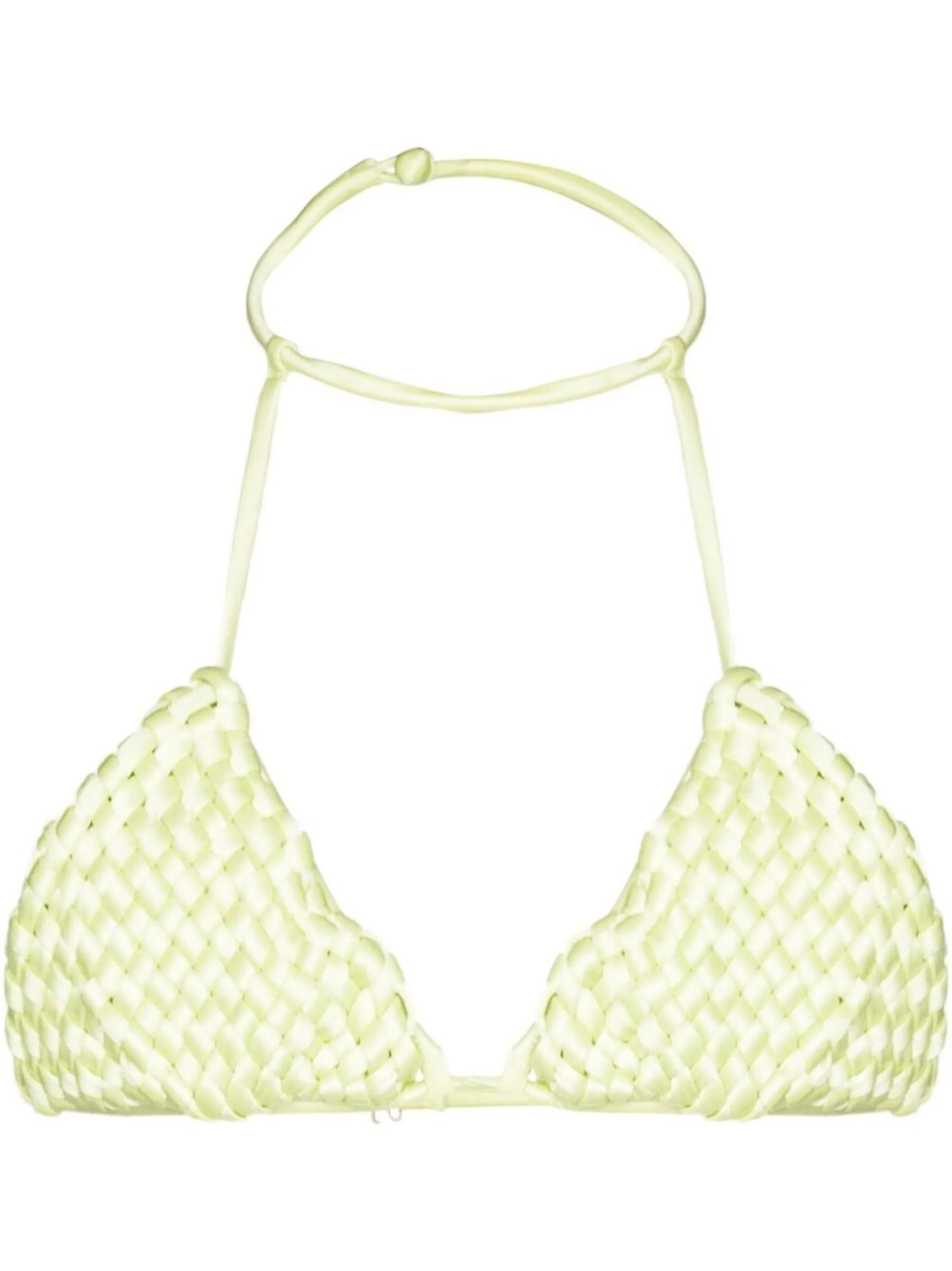 woven triangle bikini top