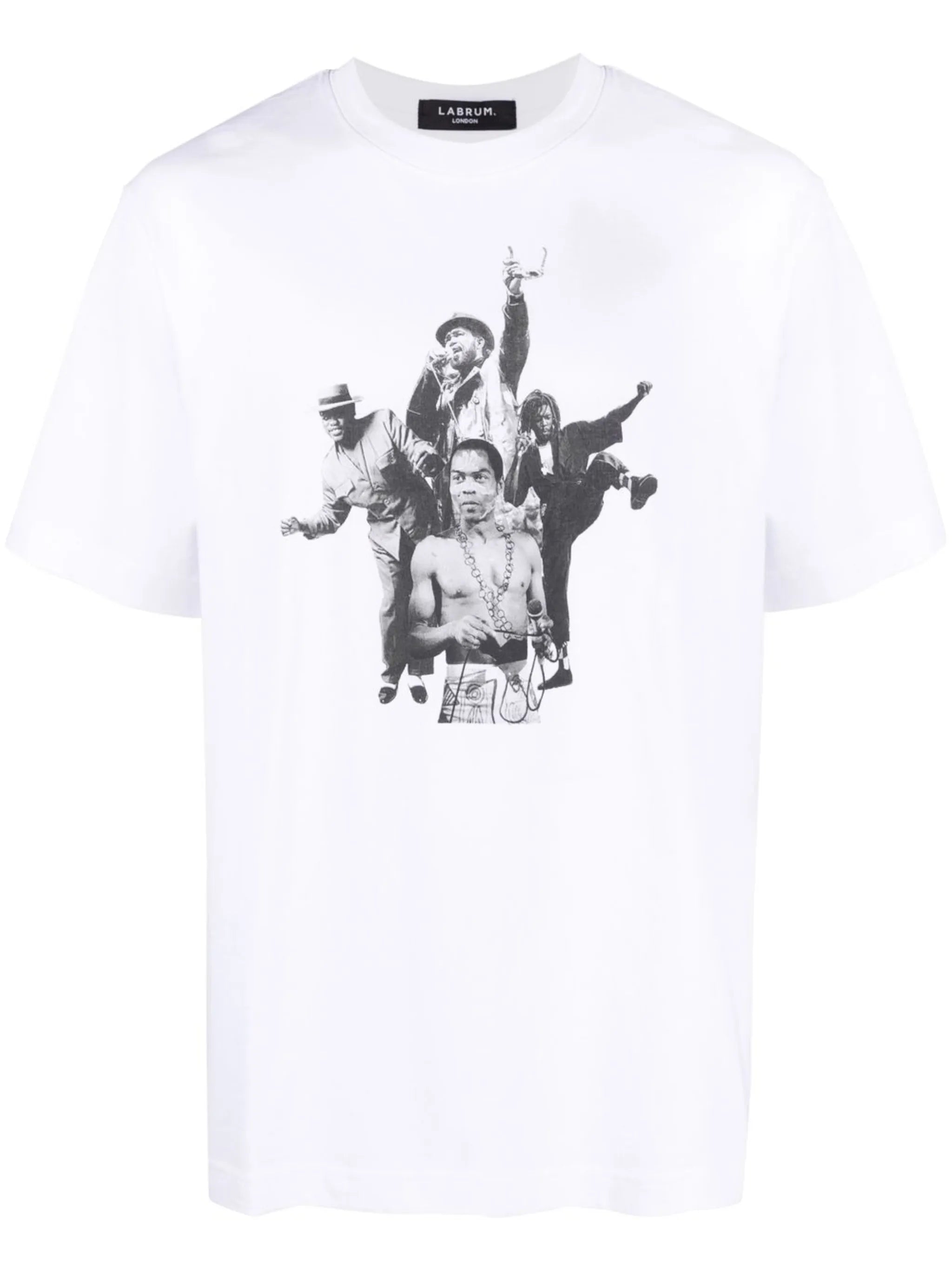 collage-print organic cotton T-shirt
