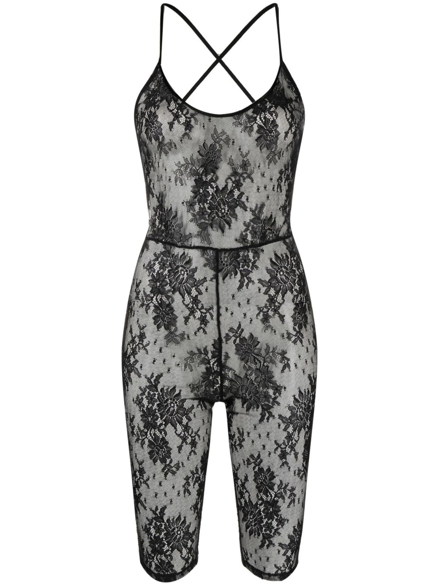 Jolie floral-lace jumpsuit