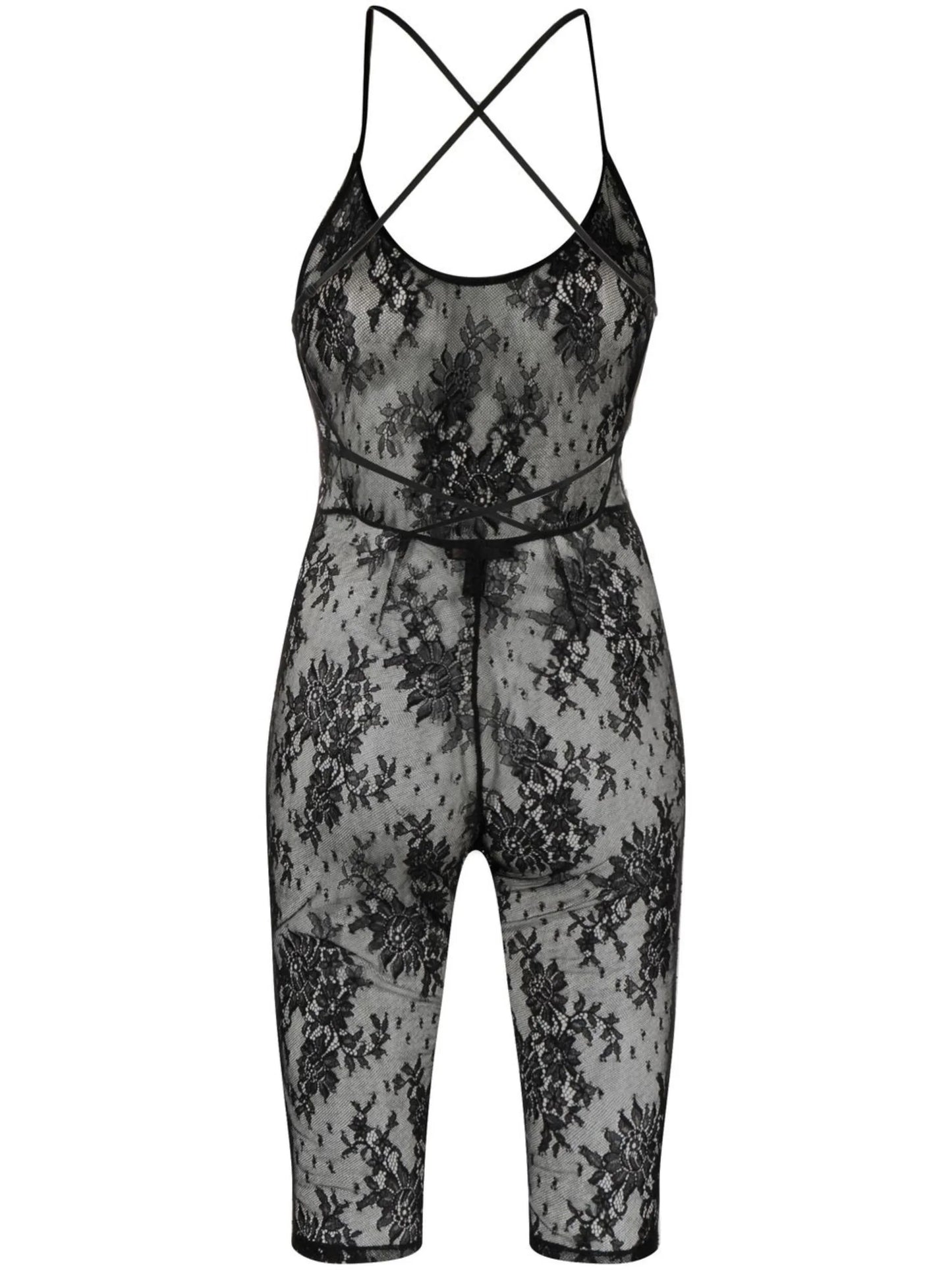 Jolie floral-lace jumpsuit