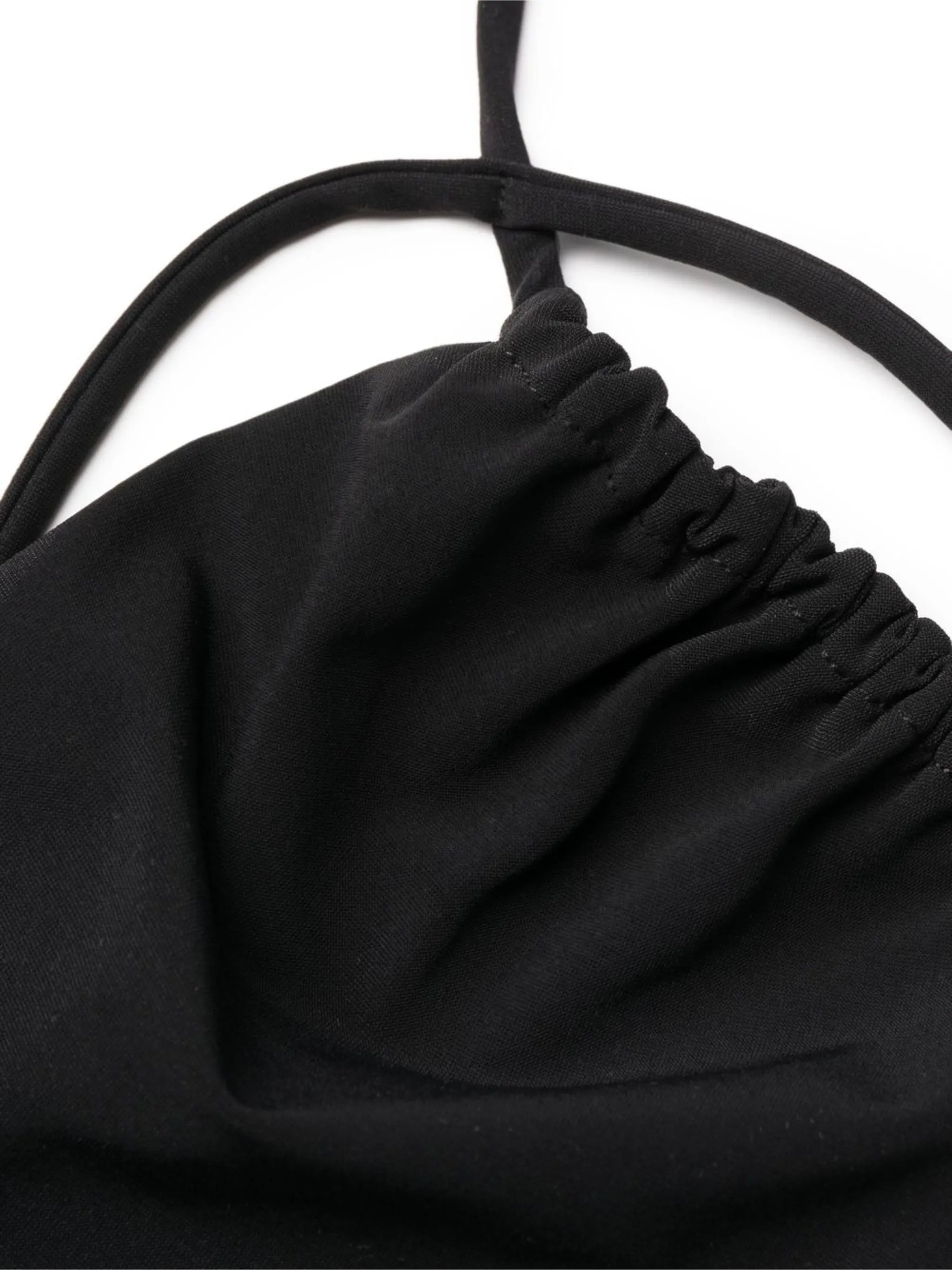 gathered-detail bikini top