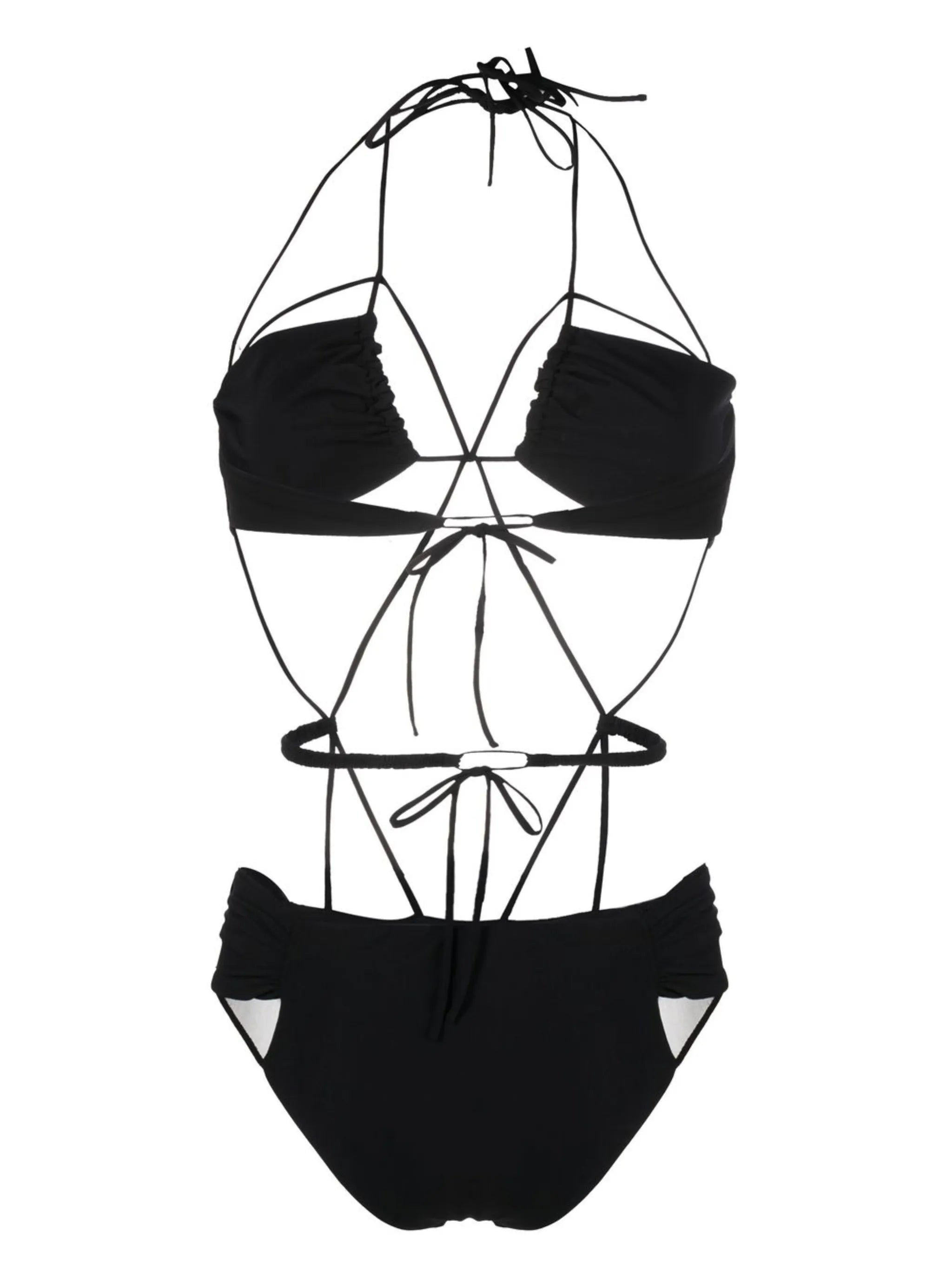 multi-strap design swimsuit