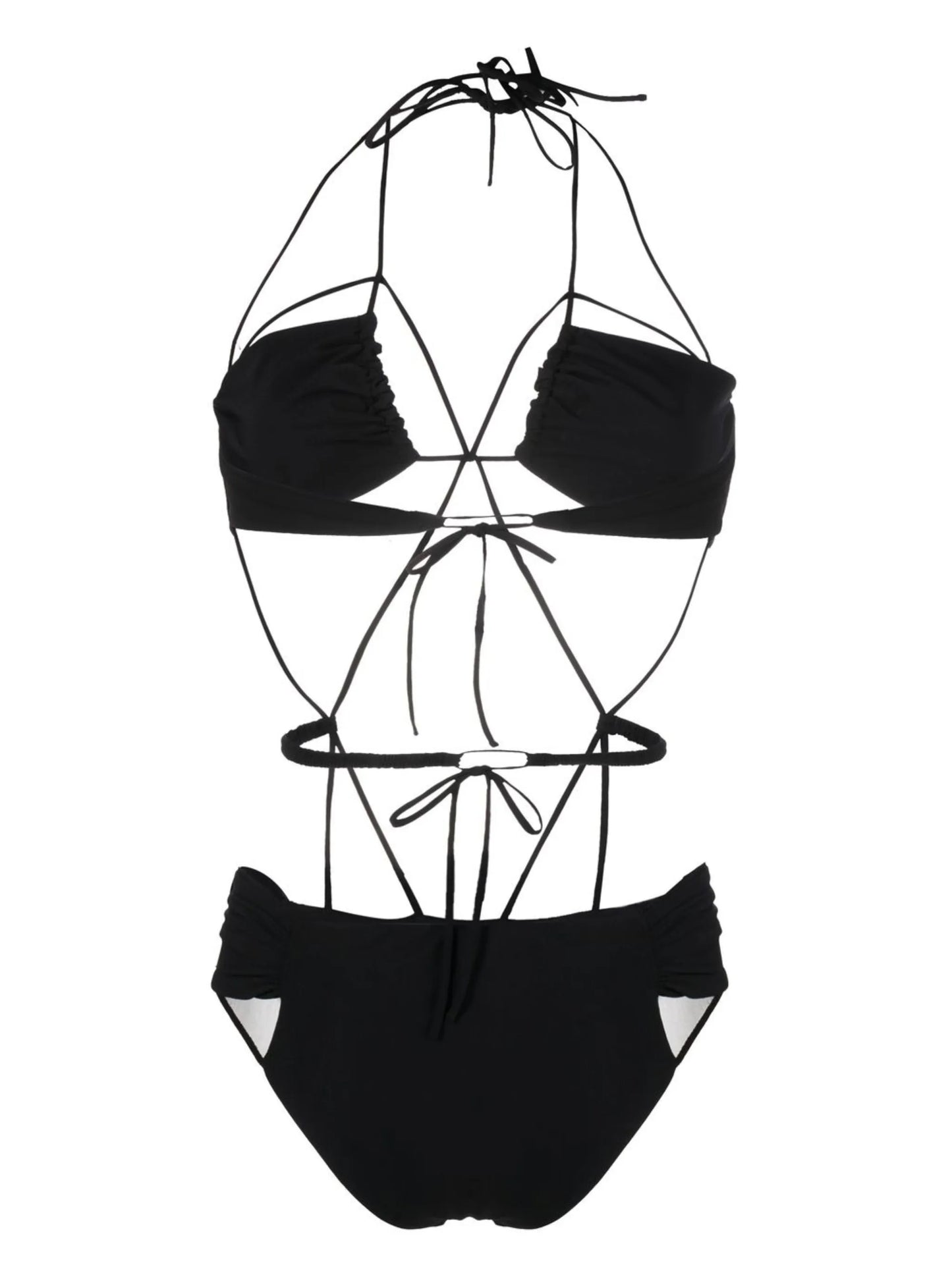 multi-strap design swimsuit