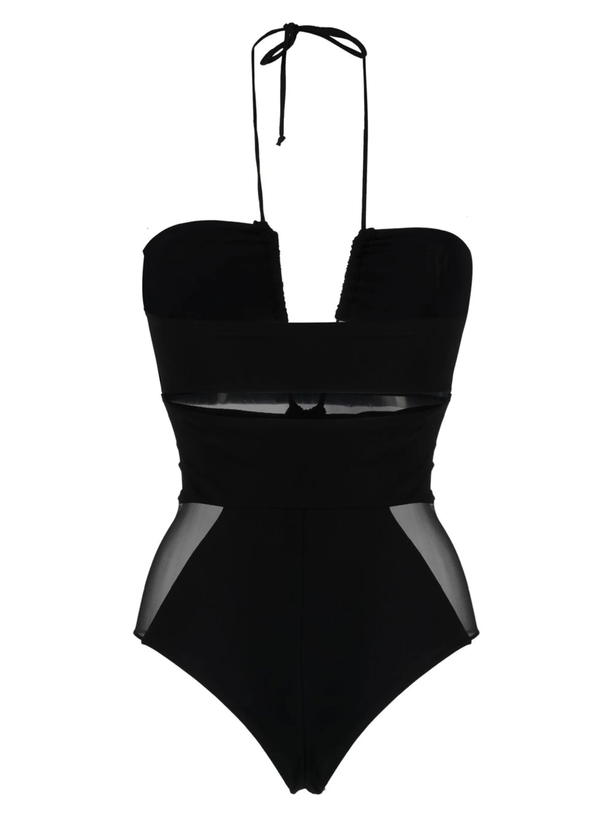 sheer-panelled cut-out swimsuit